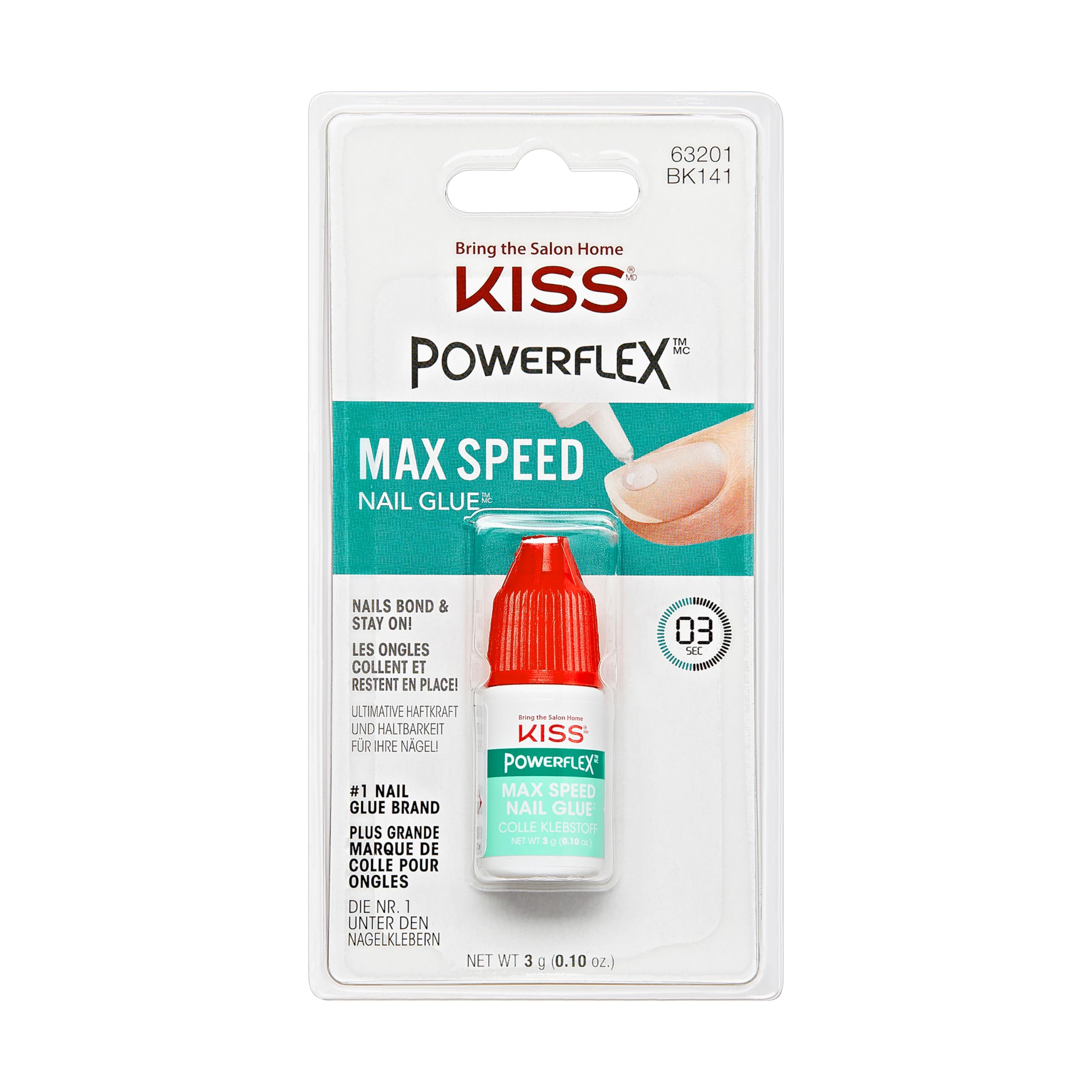 KISS Powerflex Max Speed Fake Nail Glue with Flexible Technology for Ultra Hold