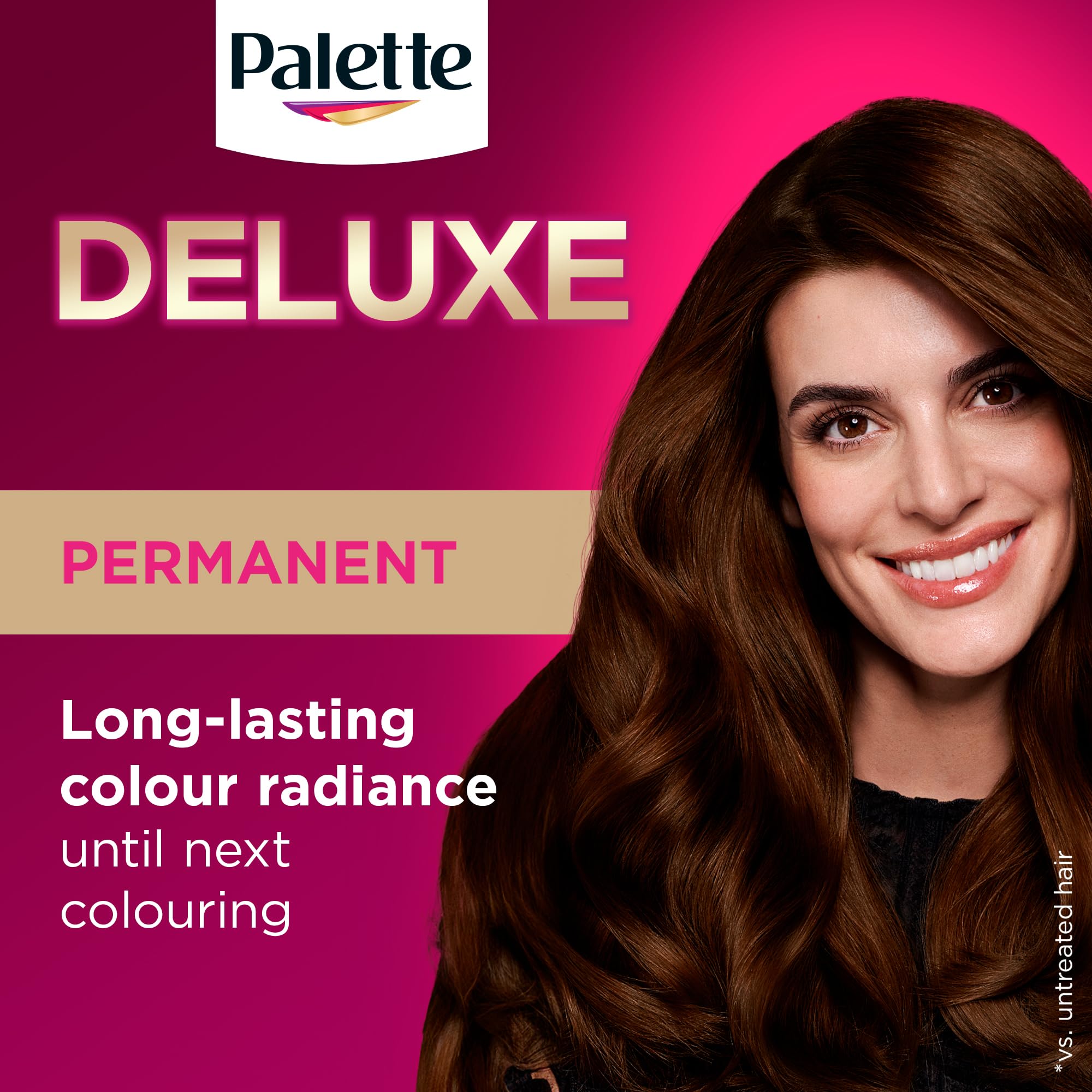 Palette Deluxe Crème Colouration 3-65 Chocolate Brown Permanent Hair Dye with Moisture Retention Treatment