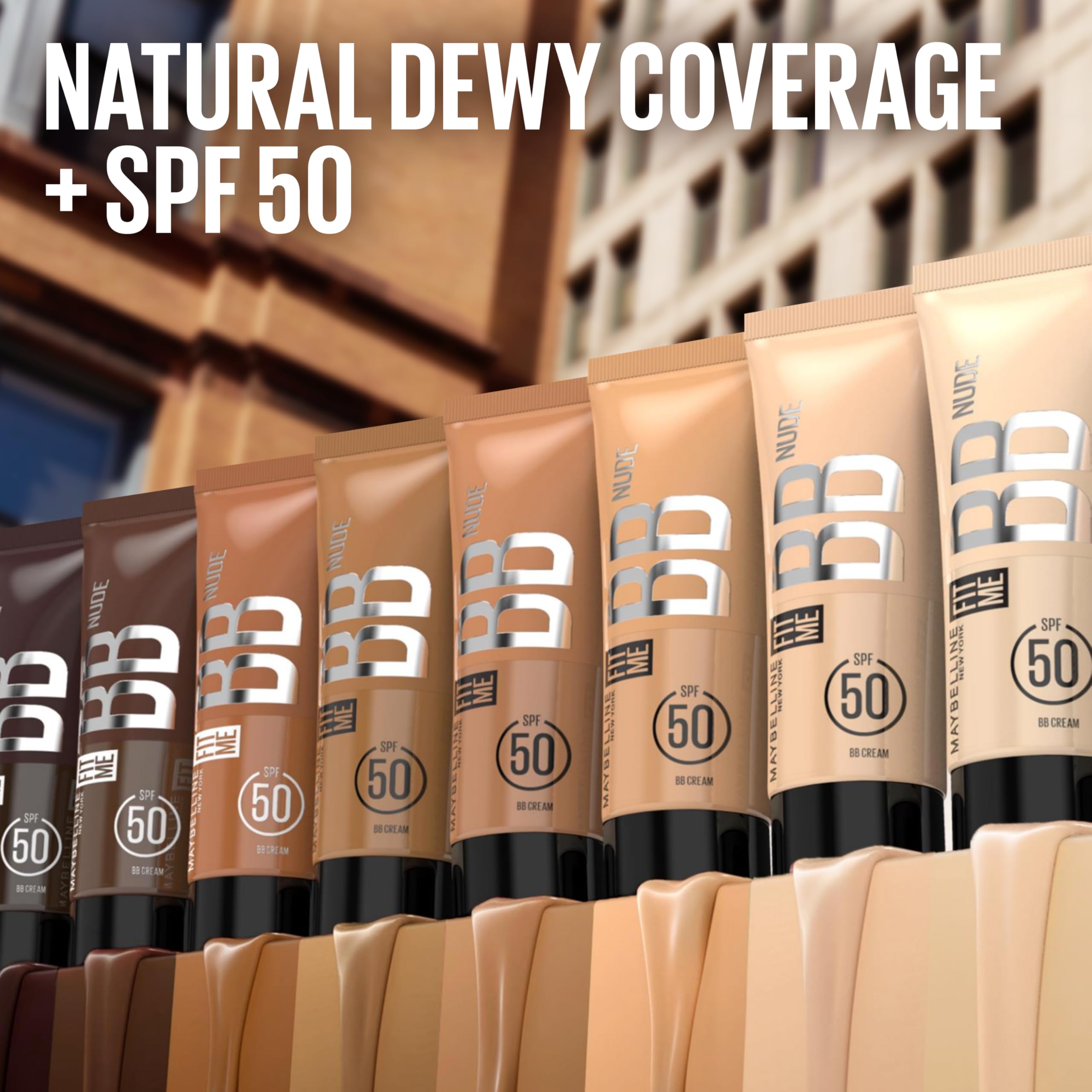 Maybelline Face Studio Fit Me BB Cream Nude with SPF 50 and 2% Niacinamide 4