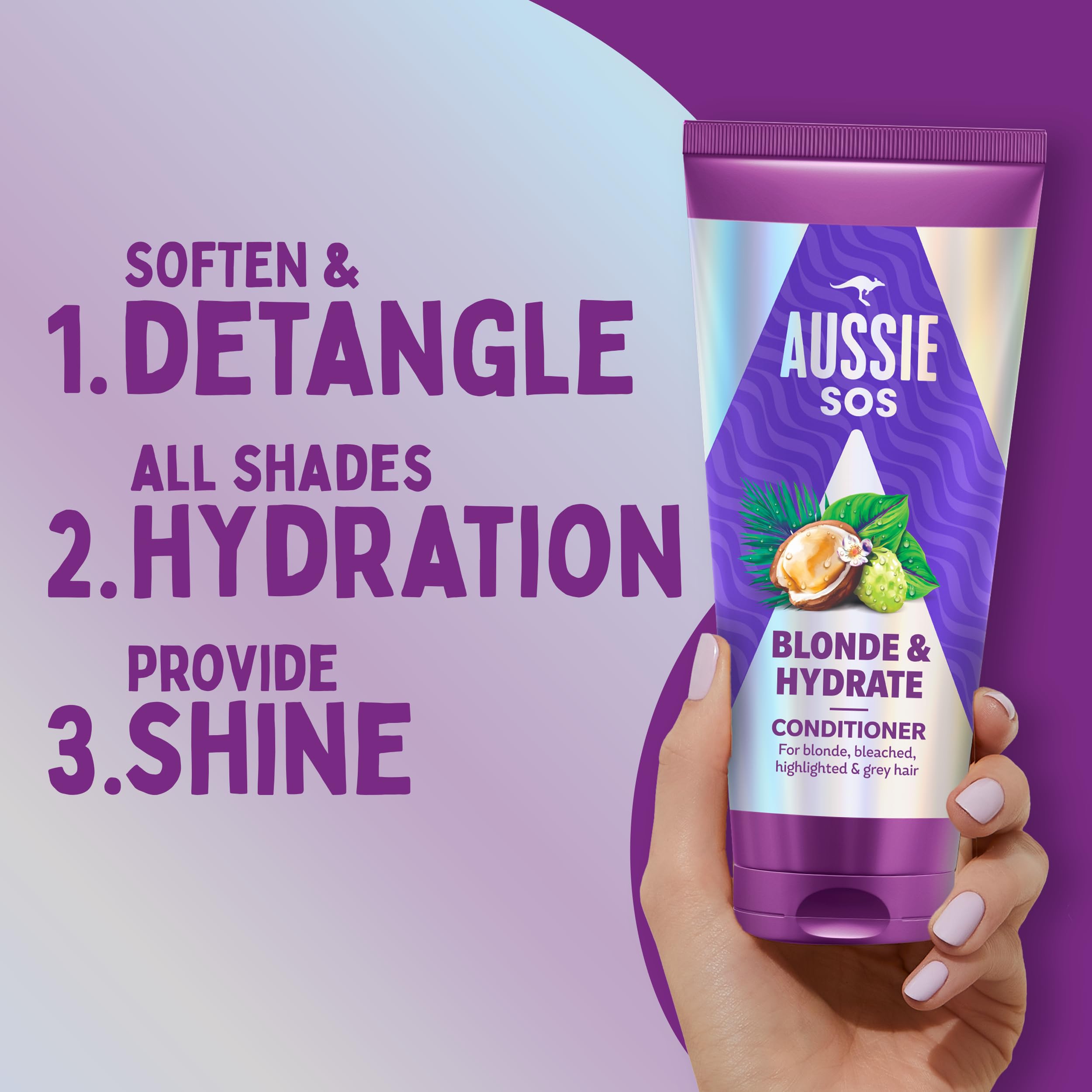 Aussie SOS Blonde and Hydrate Conditioner 200ml für blondiertes, gesträhntes Haar