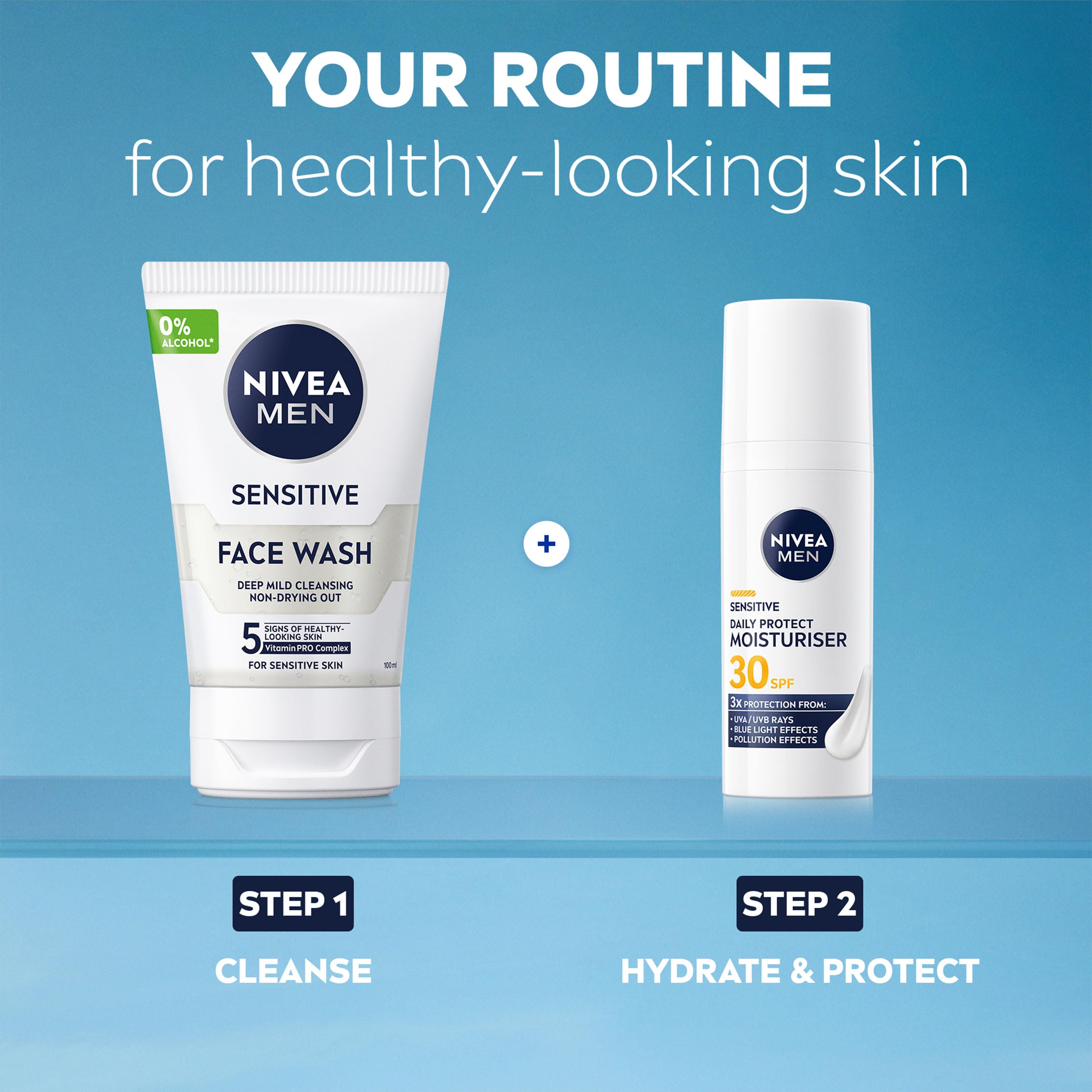 NIVEA MEN Sensitive Daily Protect Feuchtigkeitscreme LSF 30 (50 ml), Feuchtigkeitsspendend 8