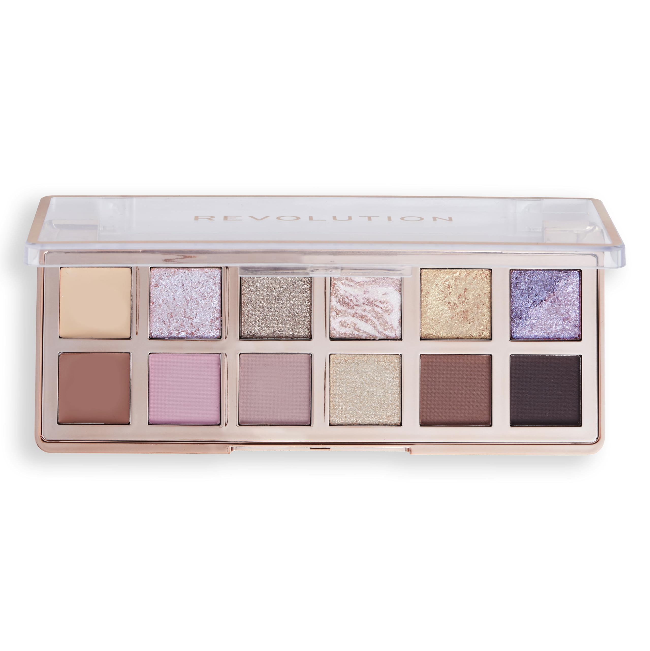 Makeup Revolution Enchanted Icon Eyeshadow Palette - Cream, Matte & Shimmer Finishes, 12 Shades
