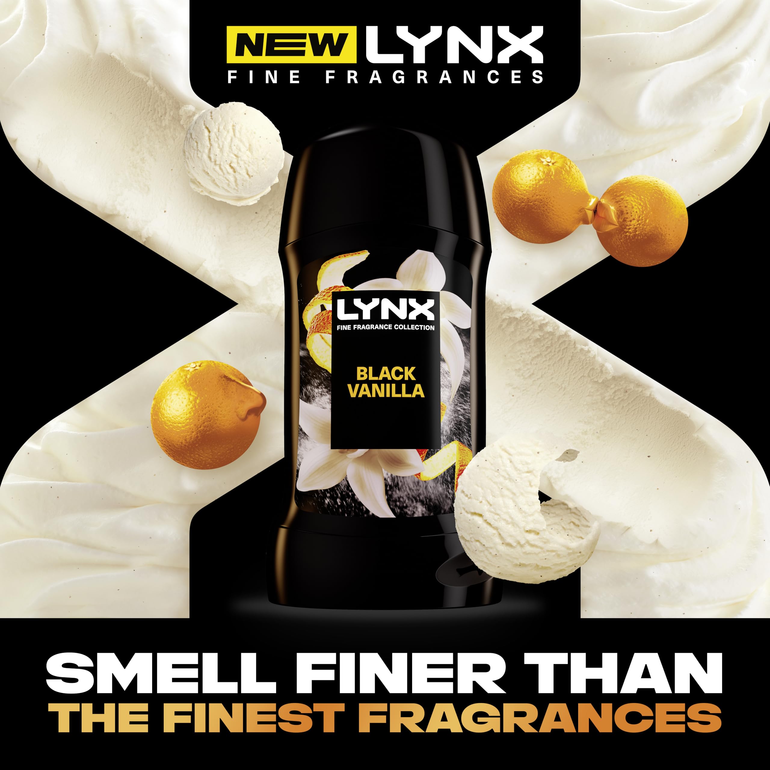 Lynx Fine Fragrance Collection Black Vanilla Premium Deodorant Stick, 72H Odour Protection 3