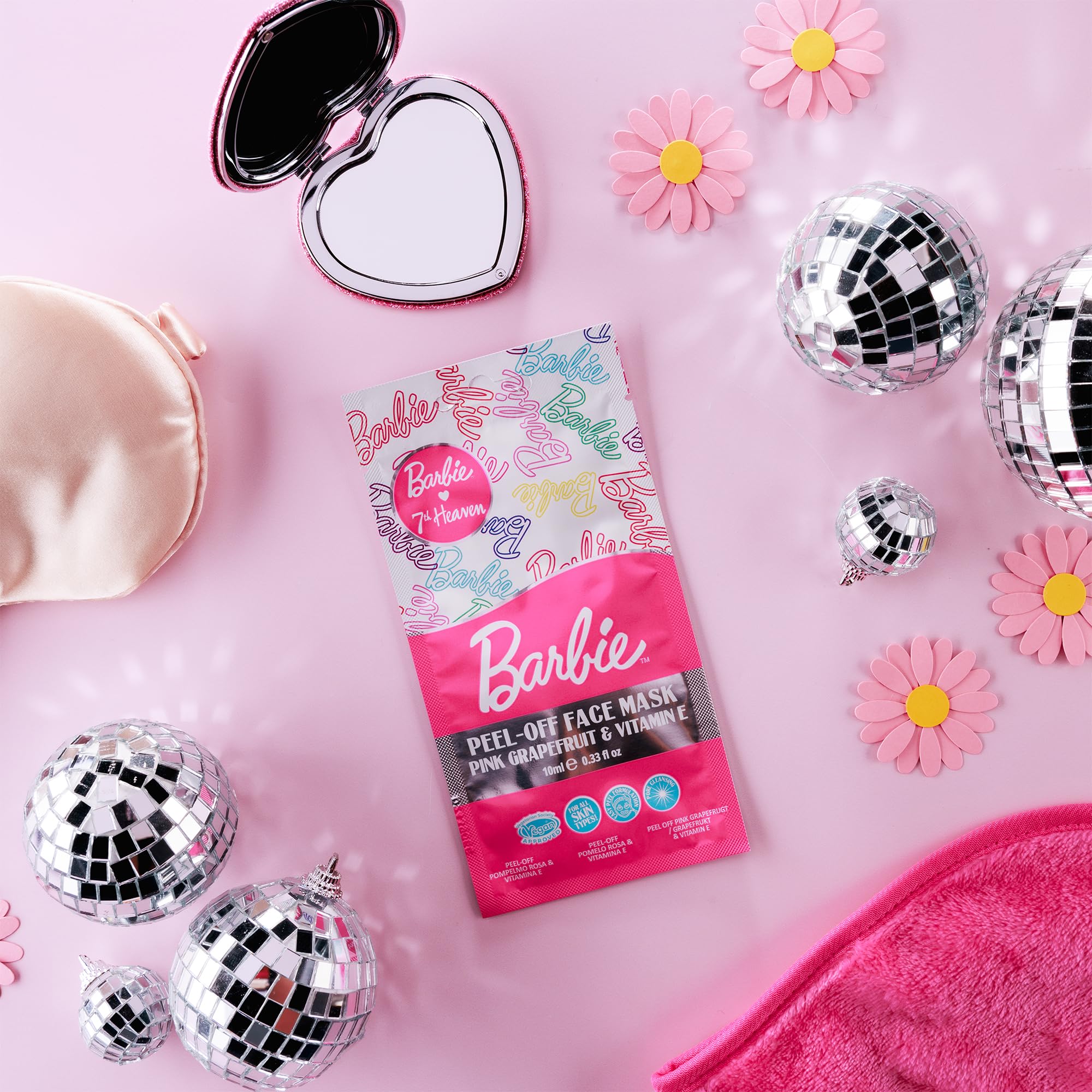 7th Heaven Barbie Pink Grapefruit & Vitamin E Peel-Off Face Mask for Pore Cleansing