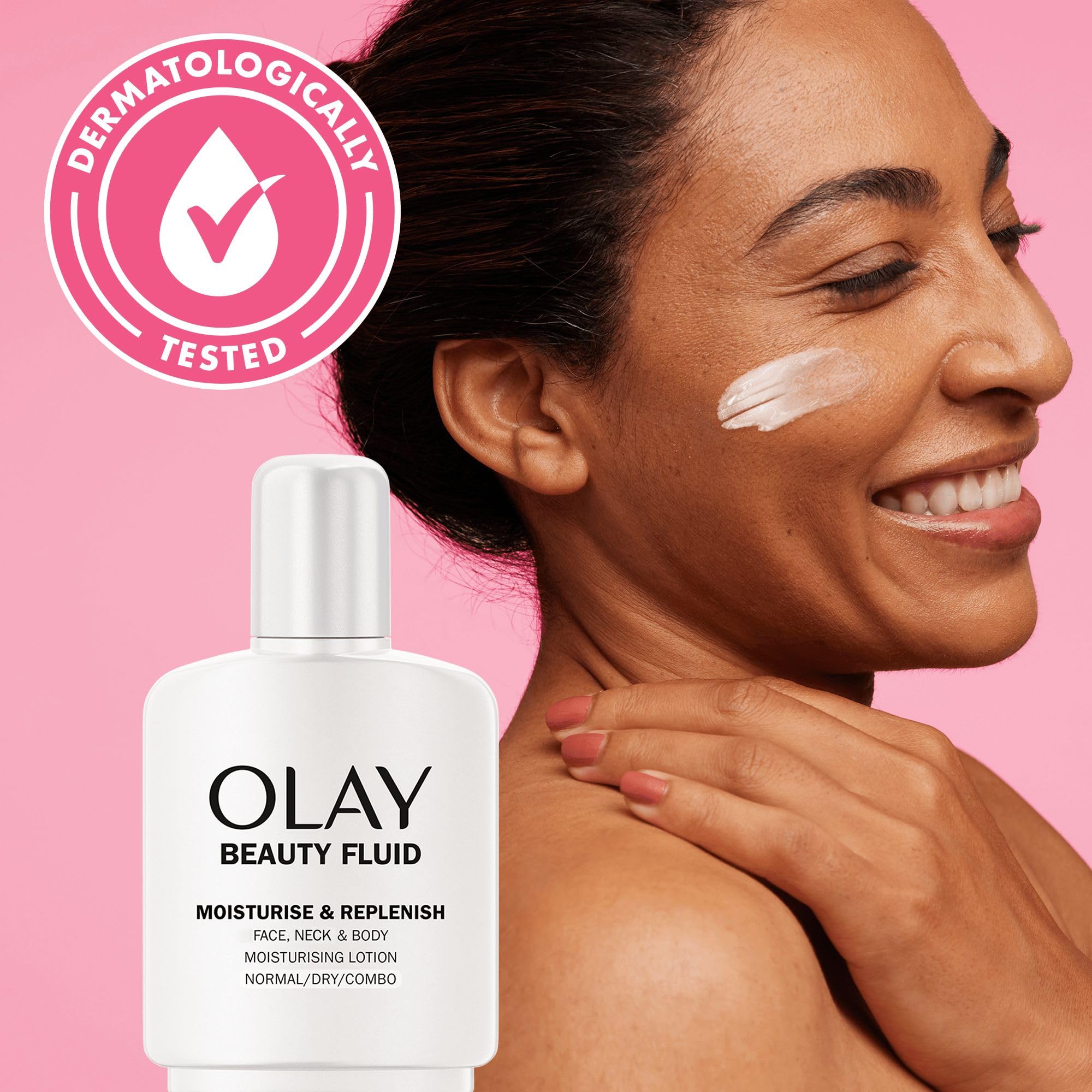 OLAY Classics Beauty Fluid Regular 200ml - 24H Lightweight Face, Neck & Body Moisturizer