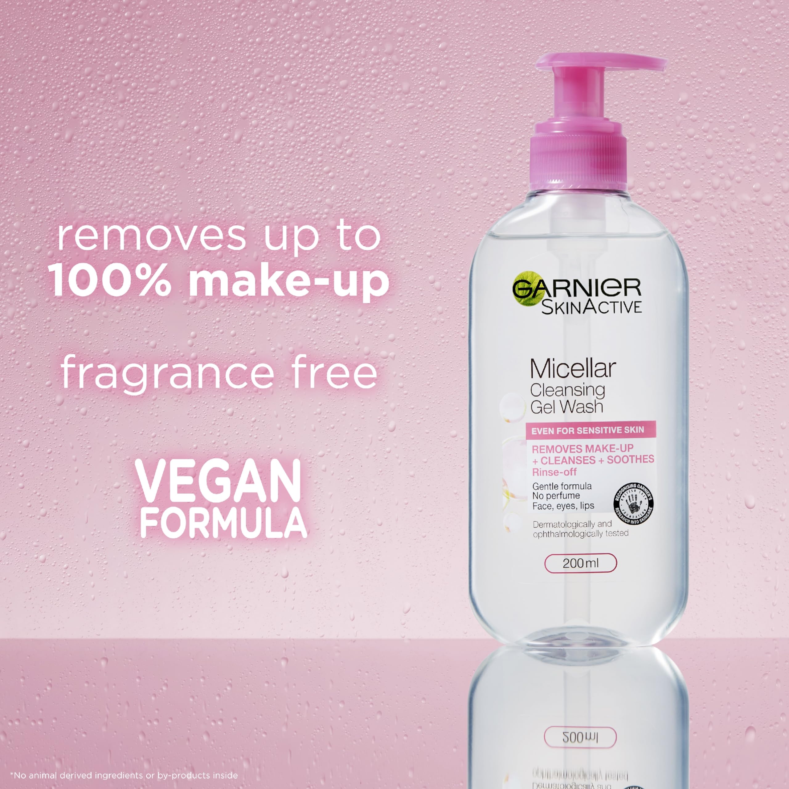 Garnier Micellar Gel Face Wash for Sensitive Skin, Gentle Cleanser & Makeup Remover, 200ml 3