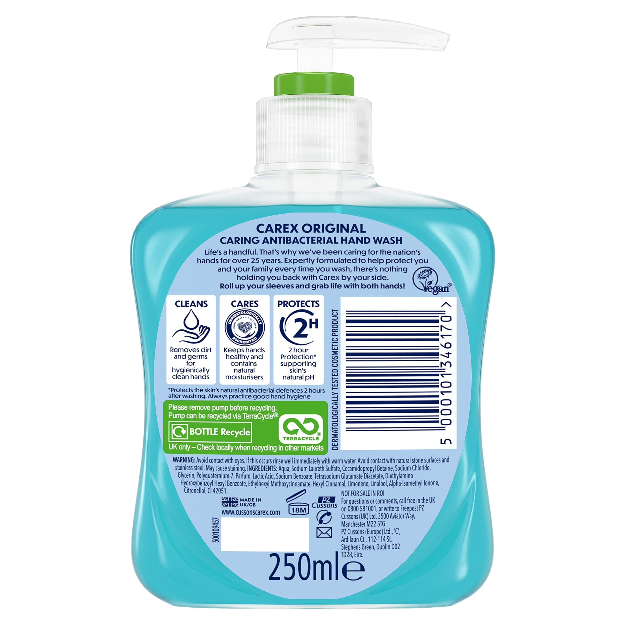 Carex Original Antibacterial Liquid Hand Wash with Natural Moisturisers, 1.5 kg Bulk 9