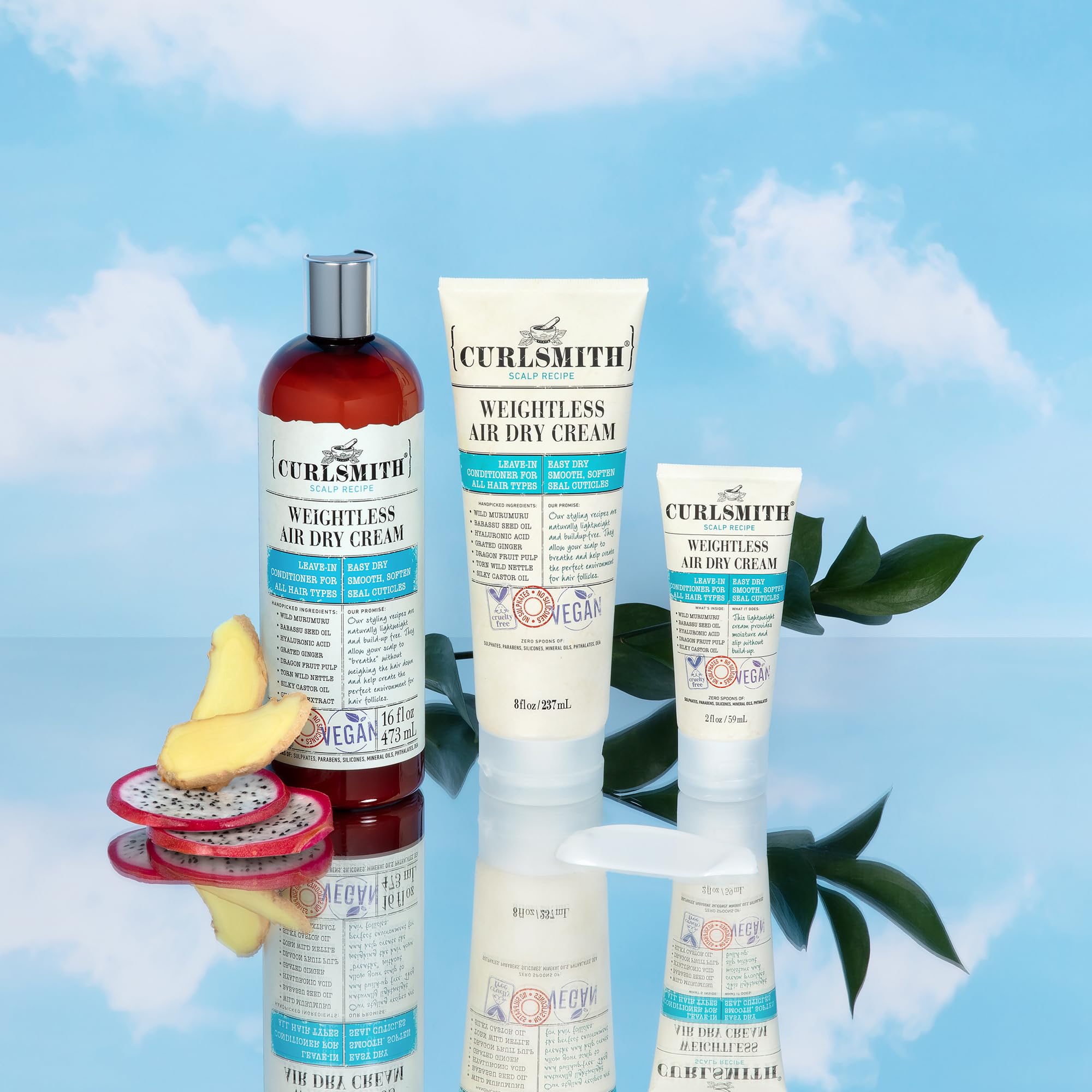 CURLSMITH Weightless Air Dry Cream - Vegan Leave-In Conditioner for Moisture & Softness 3