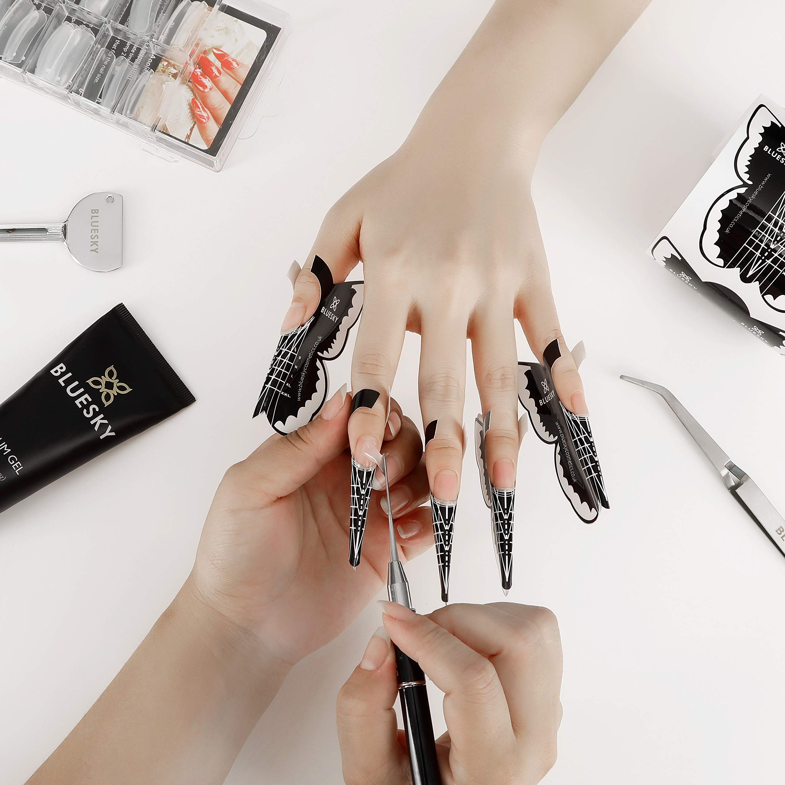 BLUESKY Nail Forms for Builder Gel, Poly Gel, Gum Gel & Acrylic Nail Extensions - Pack of 50 5