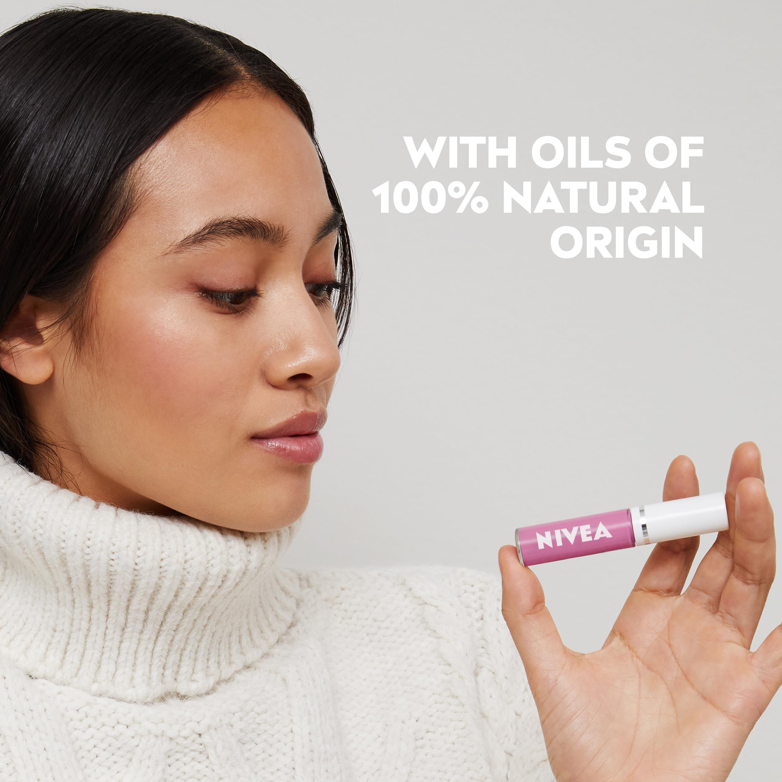 NIVEA Candy Pink Lip Oil (5.5ml) - Instant Moisture with 100% Natural Oils 4