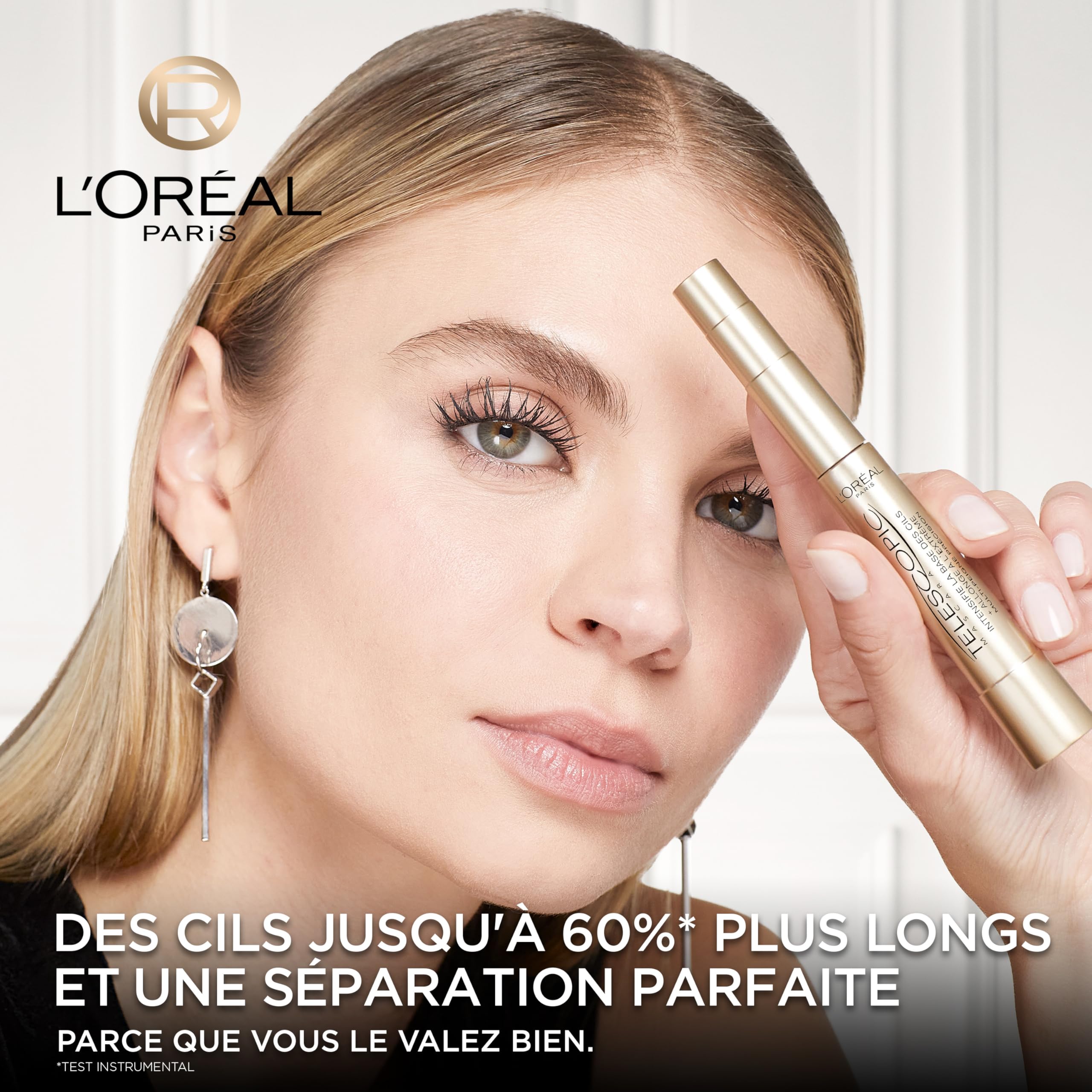L'Oréal Paris Telescopic Mascara Magnetic Black for Up to 60% Longer Looking Lashes 3