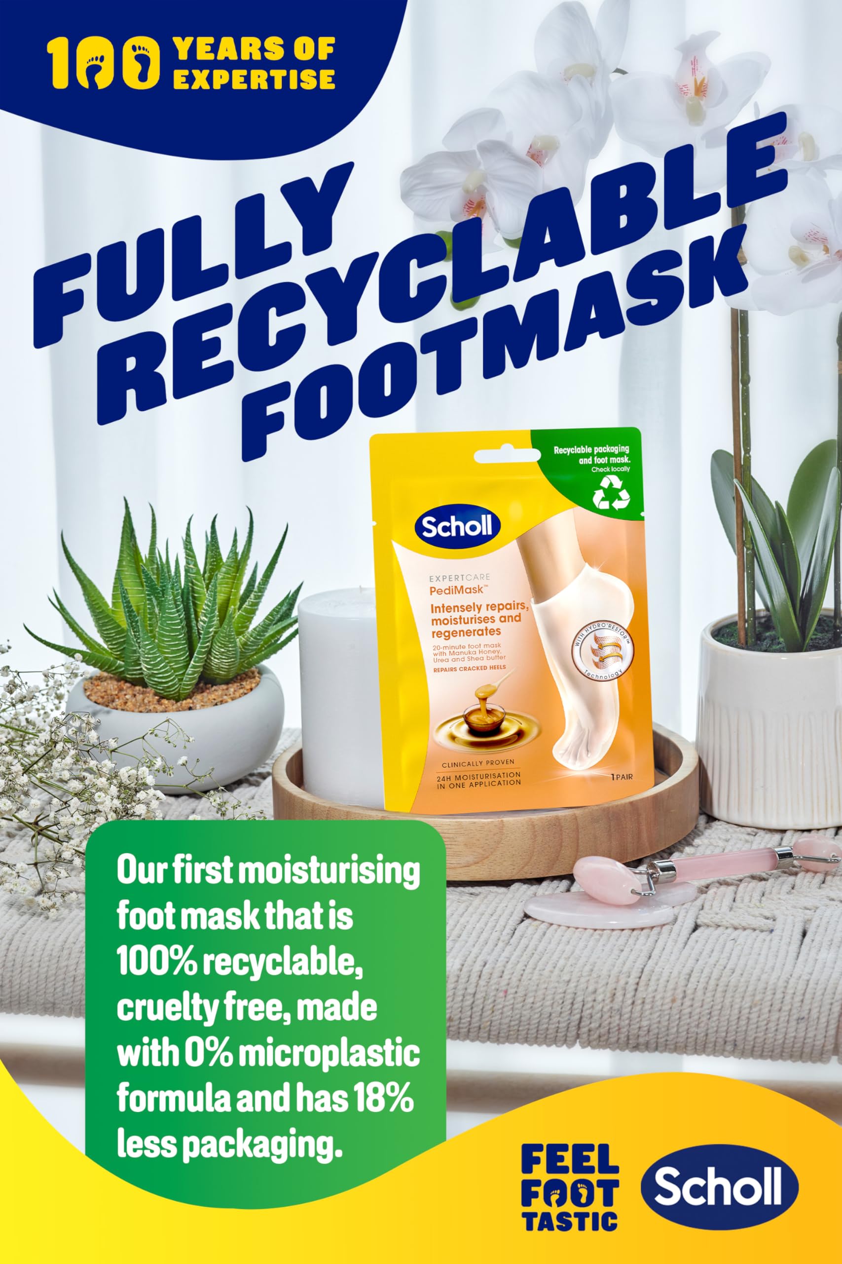 Dr. Scholl's ExpertCare PediMask for Soft Feet - Deep Moisturising Foot Mask with Honey 6