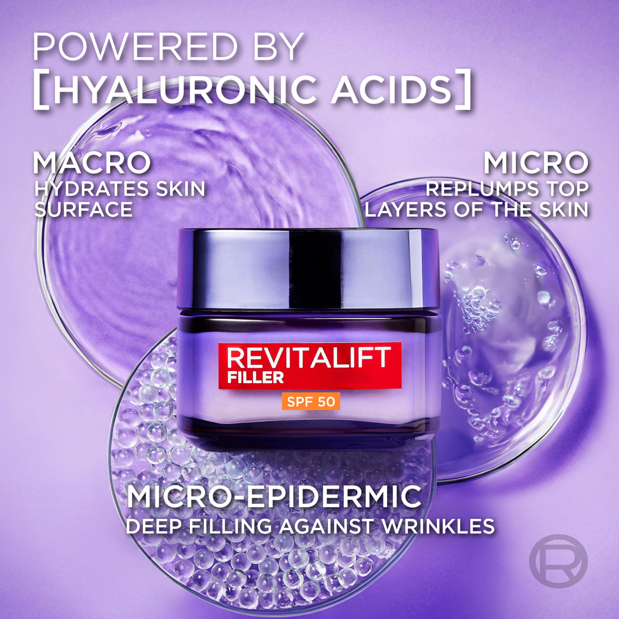 L'Oreal Paris Revitalift Filler Anti-Ageing SPF50 Day Cream with Hyaluronic Acid 50ml 5