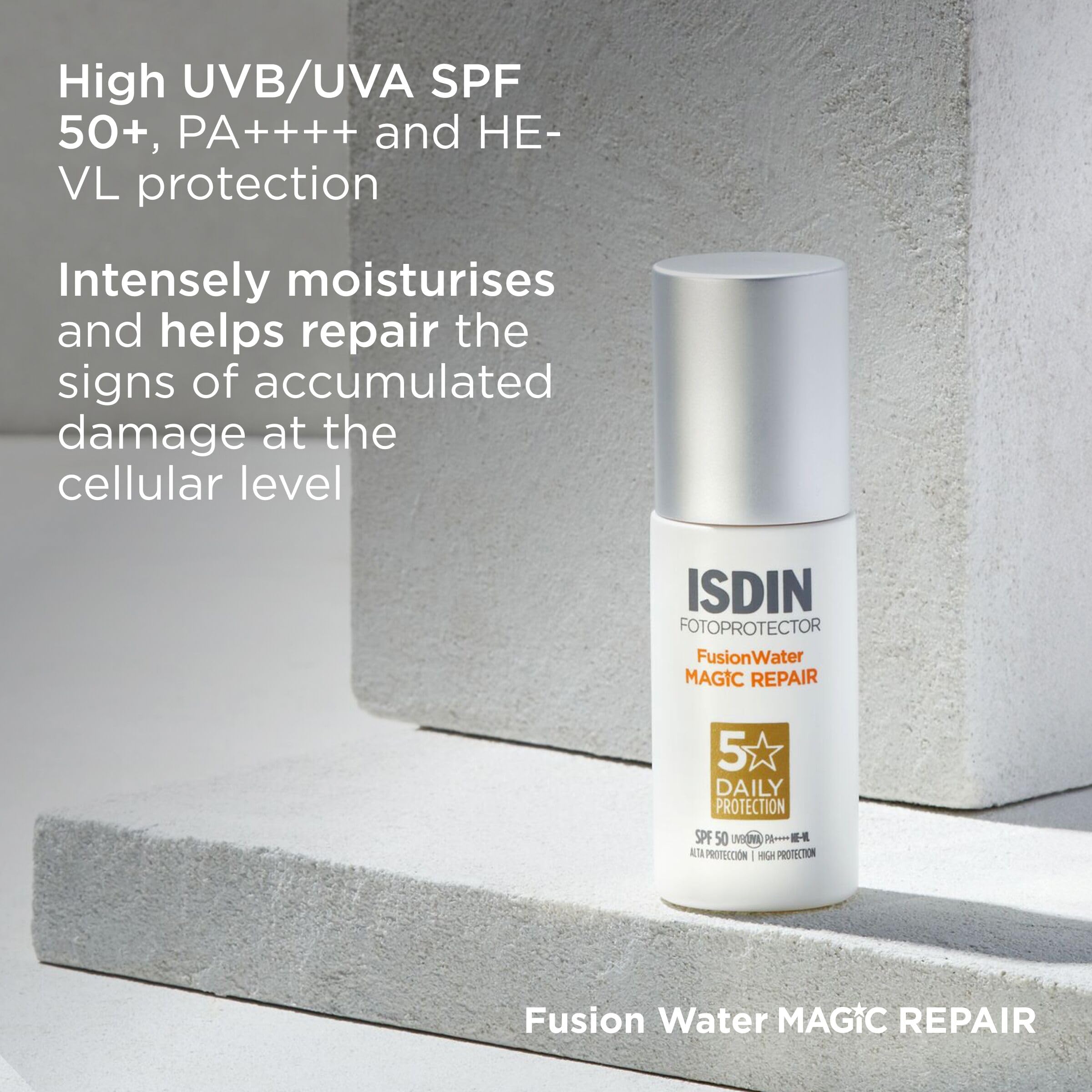 ISDIN FotoUltra Age Repair FW SPF 50 50ml Daily Facial Sun Cream with Triple Anti-Aging Action 4