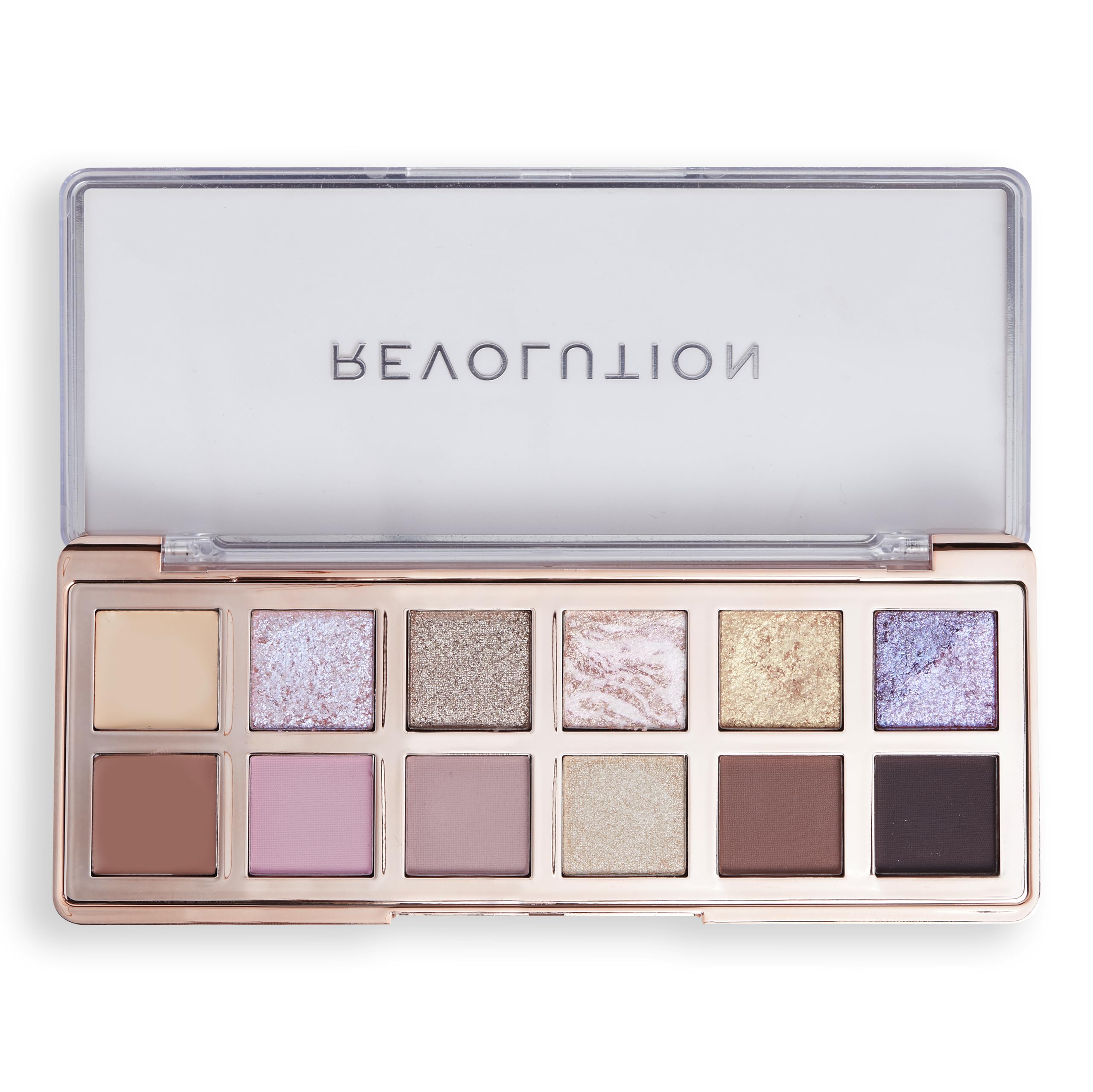Makeup Revolution Enchanted Icon Eyeshadow Palette - Cream, Matte & Shimmer Finishes, 12 Shades 4