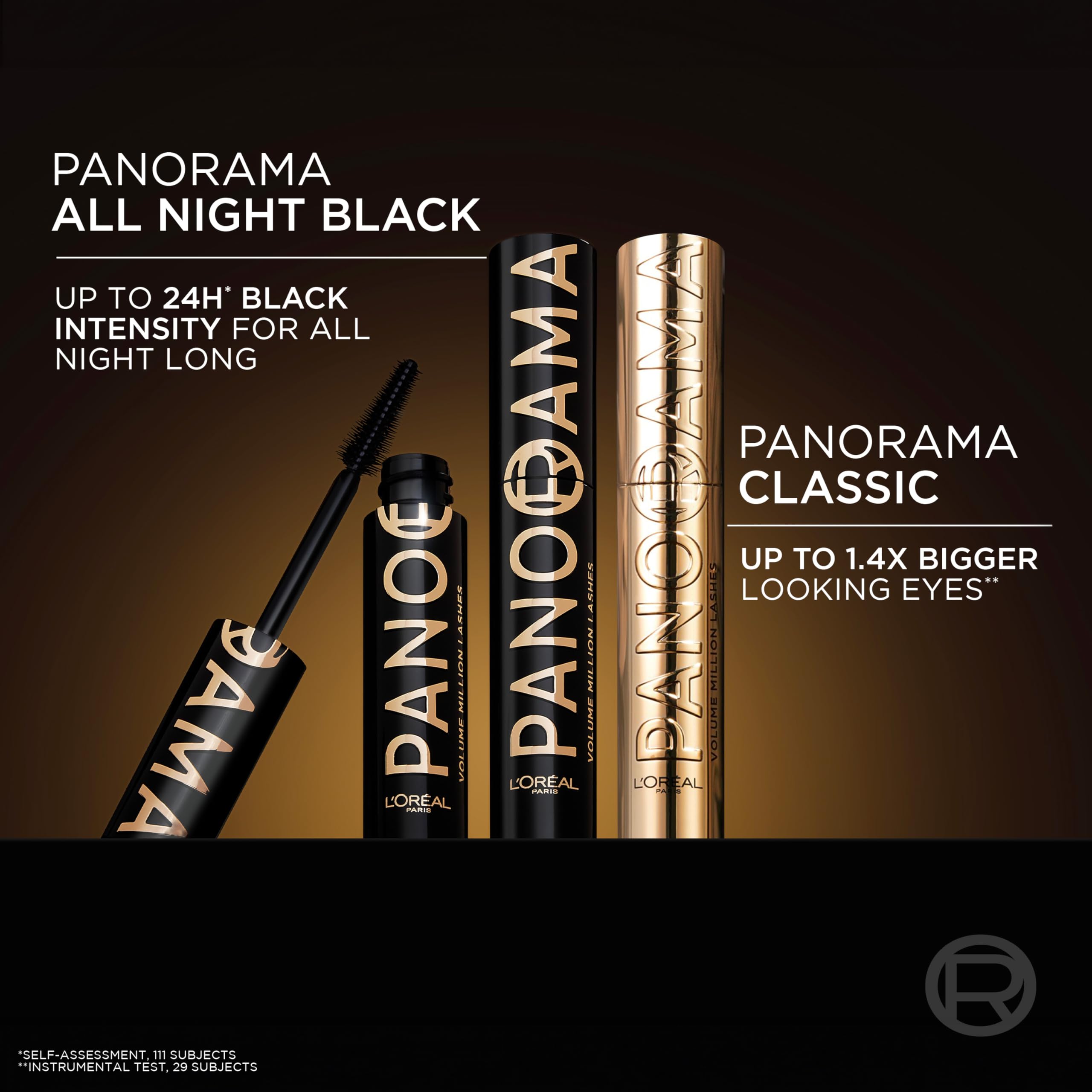 L'Oréal Paris Panorama All Night Mascara - 24H Wear, Panoramic Volume, Black 7