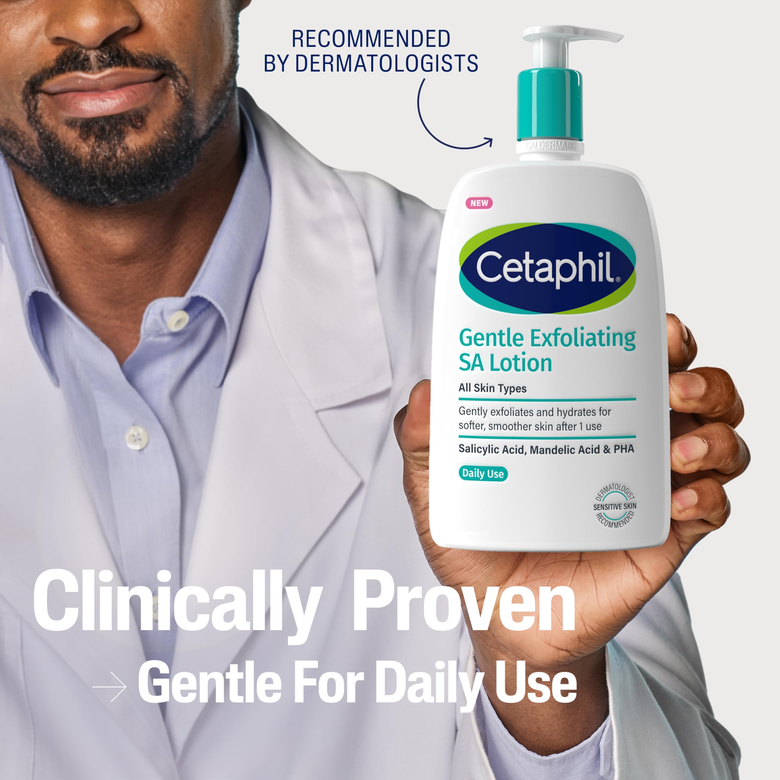 Cetaphil Sanftes Peeling mit Salicylsäure, Gesichtscreme und Körperlotion für trockene, raue und unebene Haut, 473 ml 6
