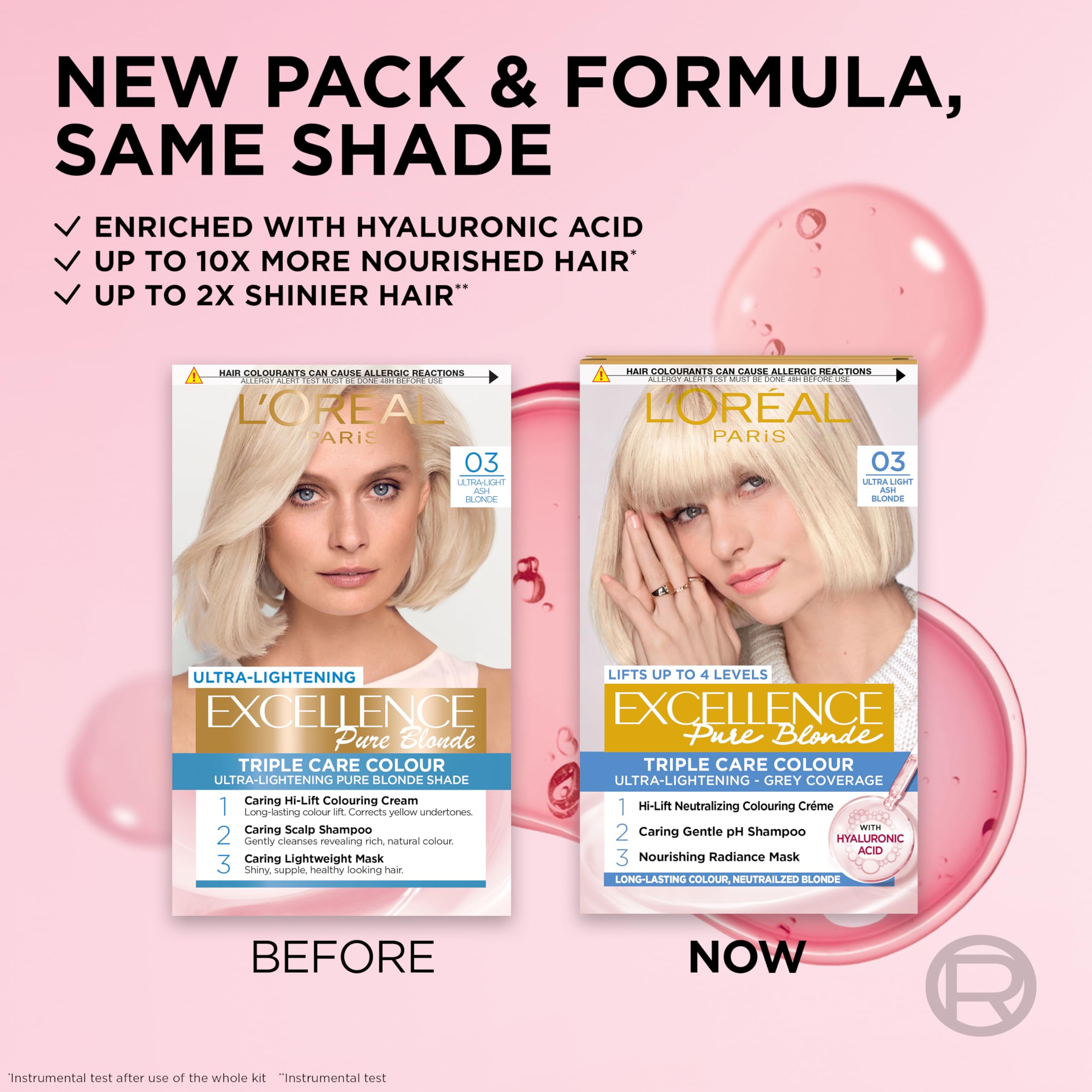 L'Oréal Paris Excellence Crème Permanent Hair Dye 03 Ultra-Light Ash Blonde with Pro-Keratin