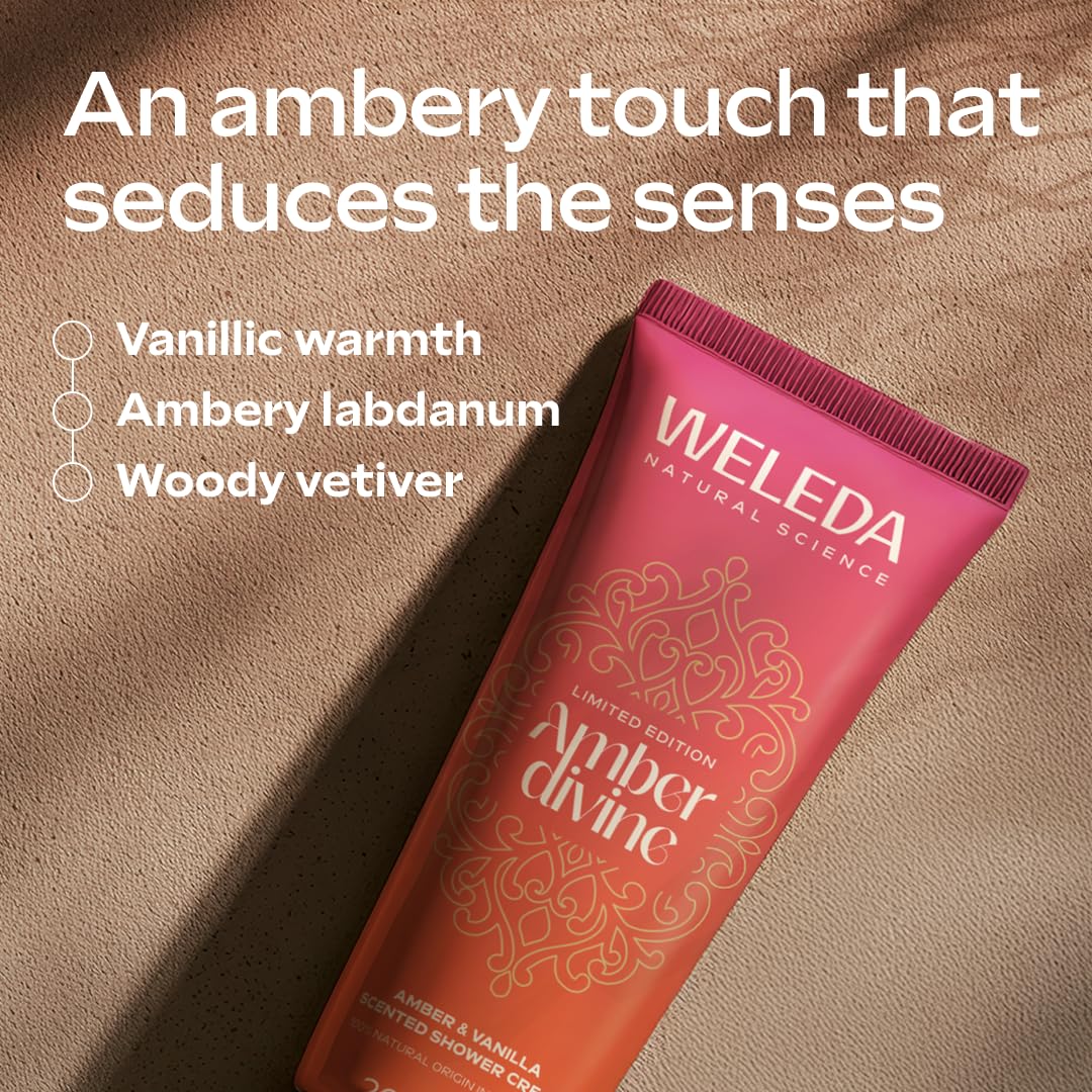 Weleda Amber Divine Shower Gel with Amber & Vanilla, Vegan Body Wash, 200ml 3