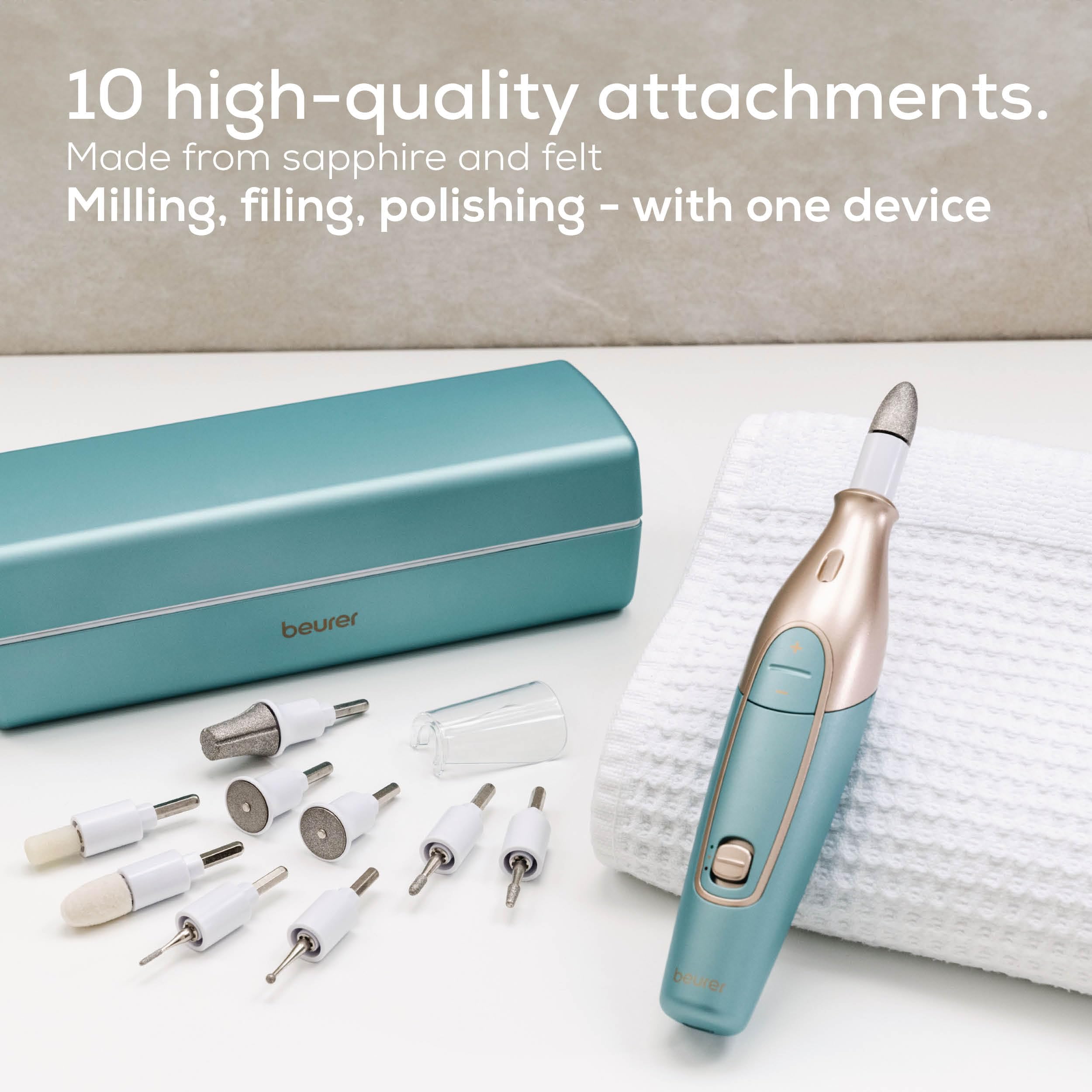 Beurer MP84UK Cordless Rechargeable Manicure and Pedicure Set with 10 Attachments 3