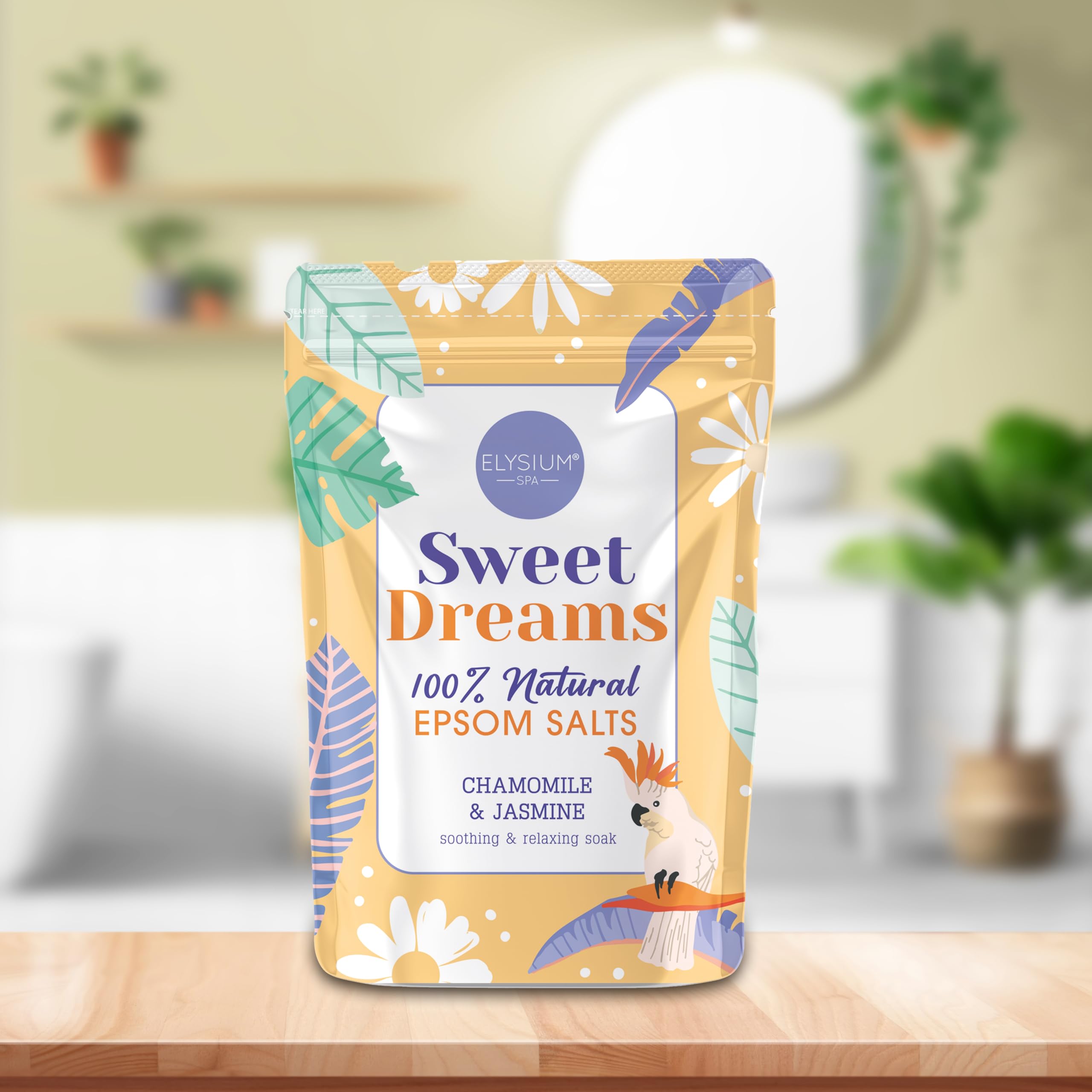 Elysium Spa Chamomile & Jasmine Epsom Salts for Restful Sleep and Muscle Relief (450g) 4