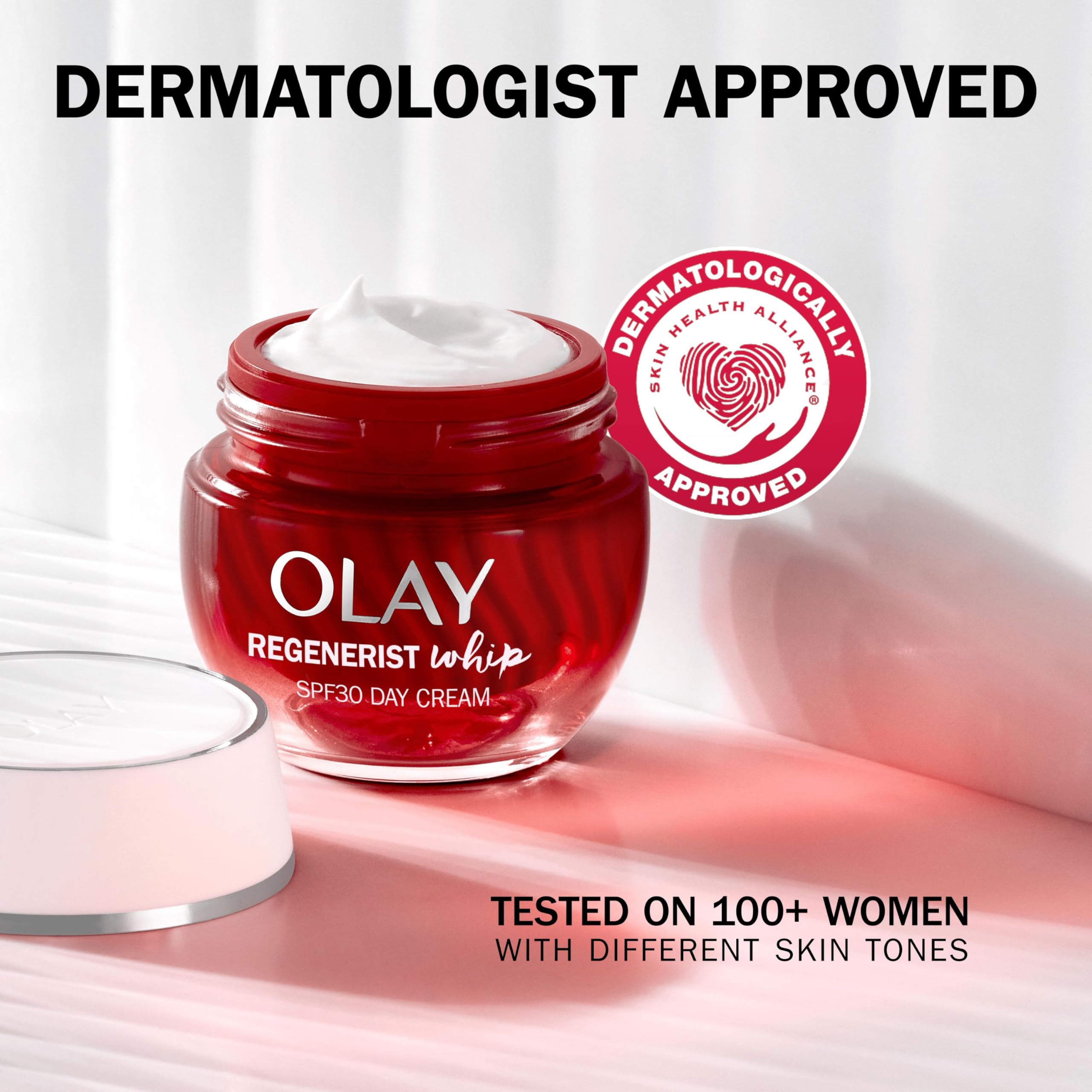 Olay Regenerist Whip Day Face Cream with SPF 30 Lightweight Anti-Wrinkle & Firming 7