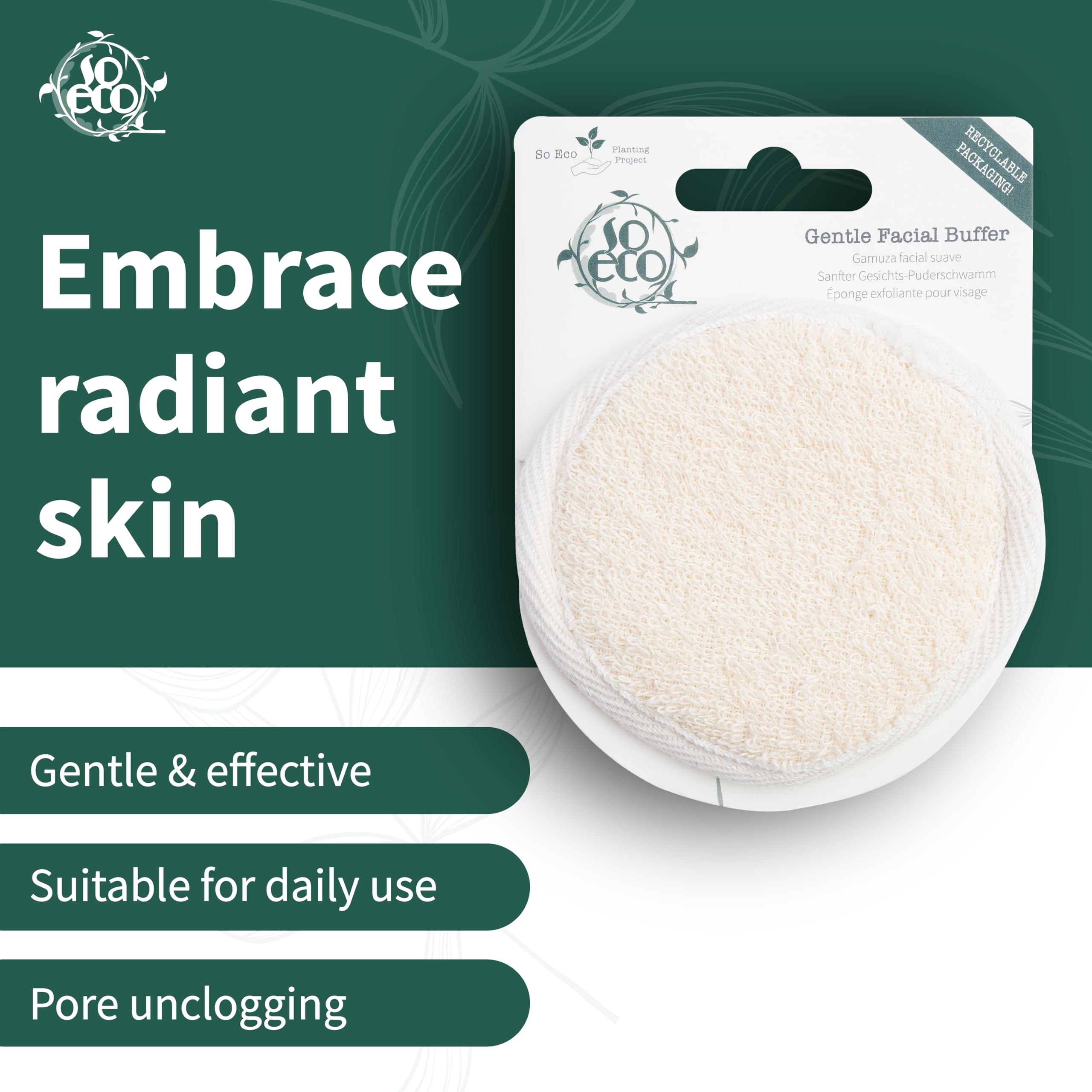 So Eco Gentle Facial Buffer Exfoliator for Sensitive Skin 6