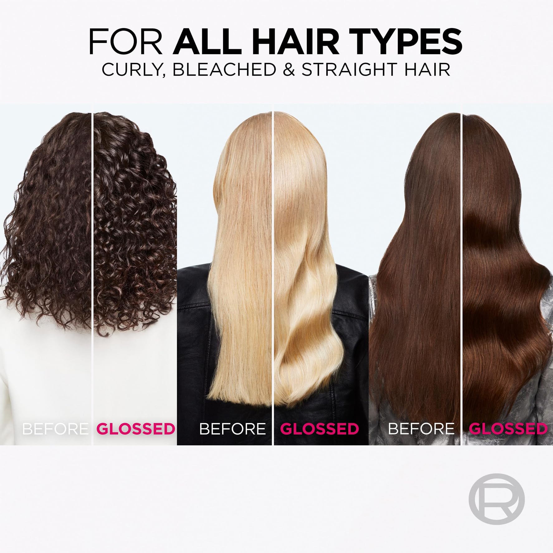 L'Oréal Paris Elvive Glycolic Gloss Shampoo, Conditioner, Treatment & Serum Set 4