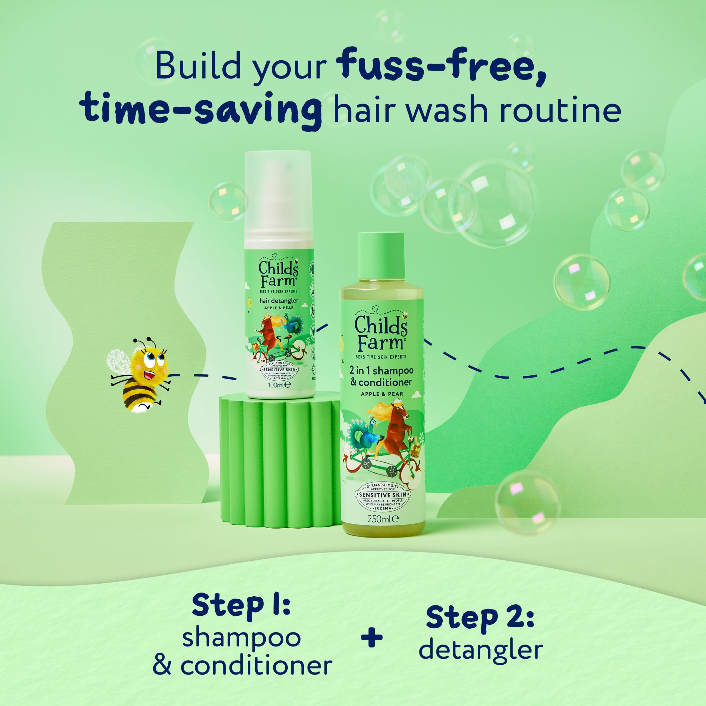 Childs Farm 3 in 1 Hair Detangler Spray with Heat Styling Protector, Apple & Pear 6