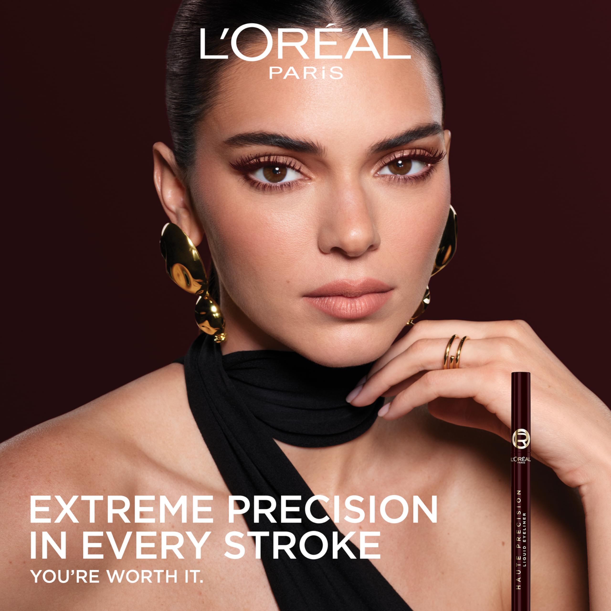 L'Oréal Paris Haute Precision Felt-Tip Liquid Eyeliner - Bordeaux Cashmere Shade 3