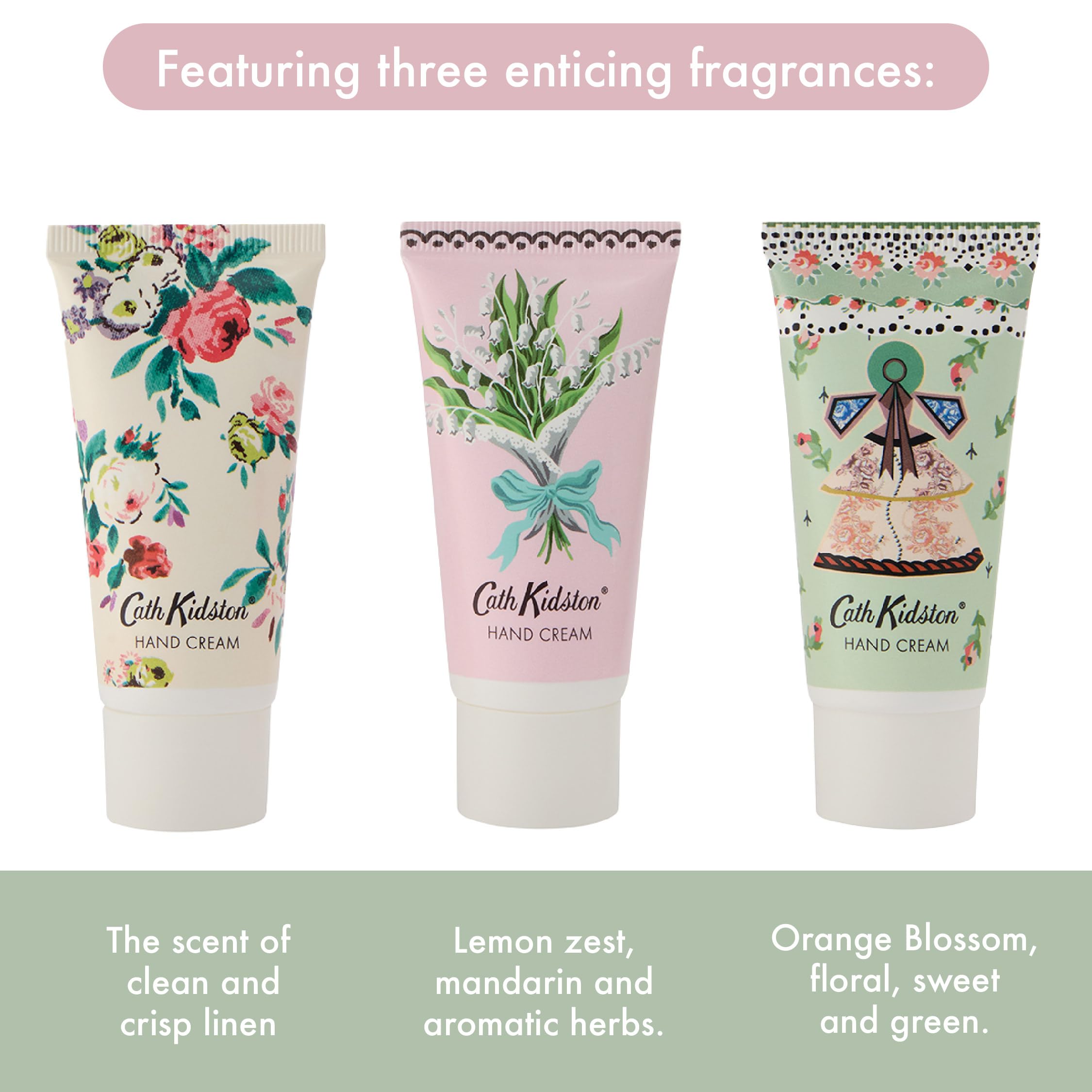Cath Kidston Hand Cream Trio Set (3 x 30ml) with Shea & Cocoa Butter 4