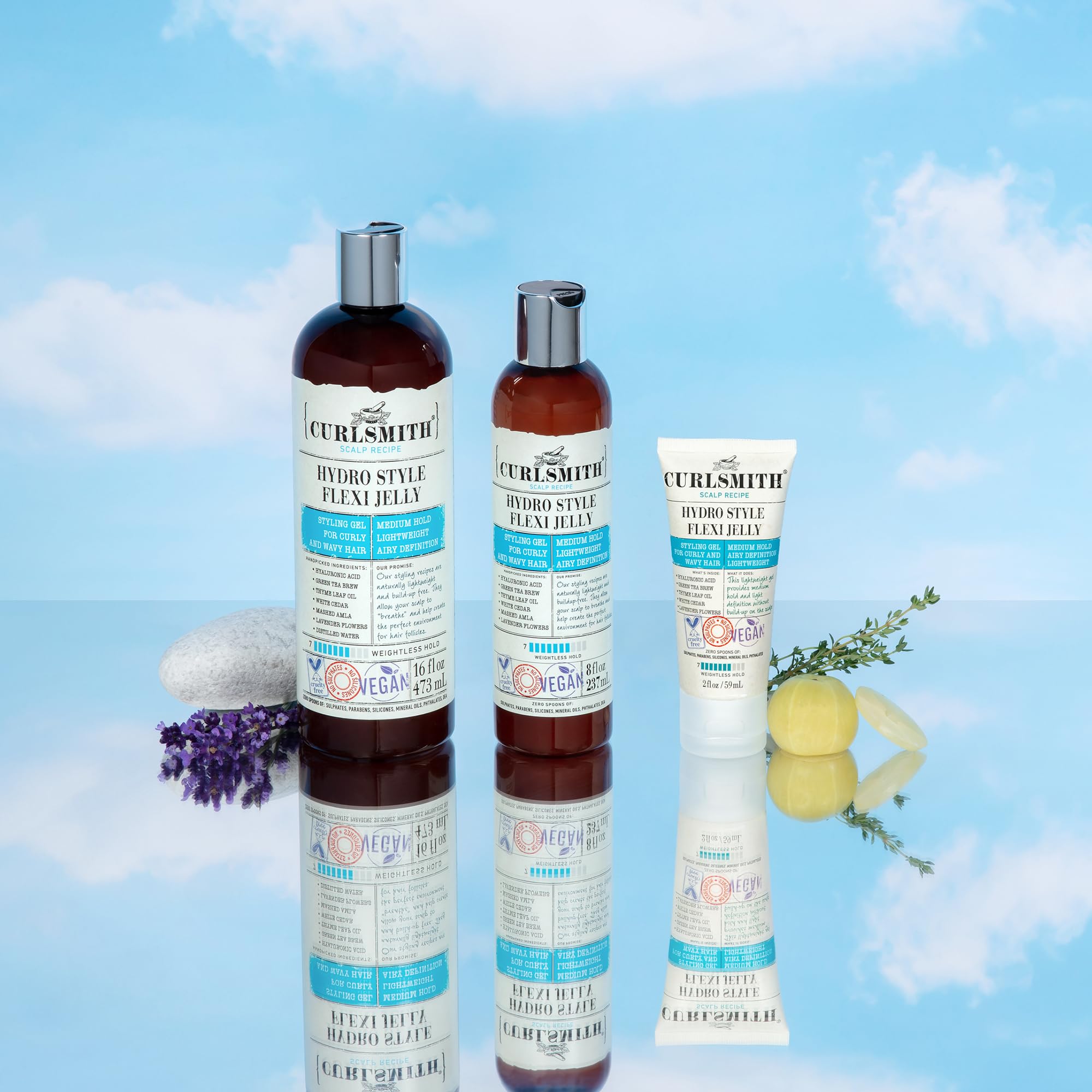 CURLSMITH Hydro Style Flexi-Jelly - Vegan Defining Gel for Wavy, Curly Hair 3