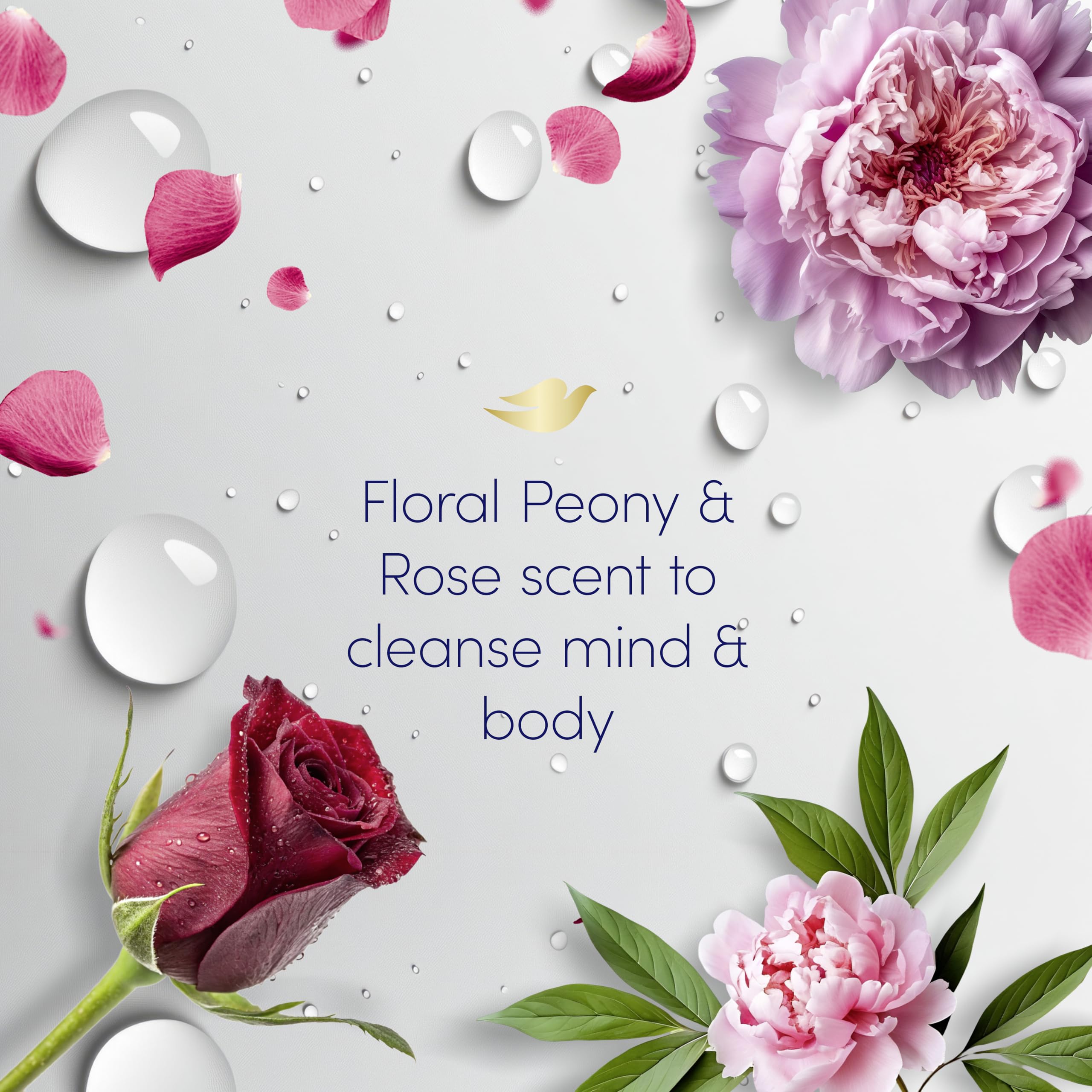 Dove Renewing Care Peony & Rose Bath Salts with Skin-Natural Moisturisers 5