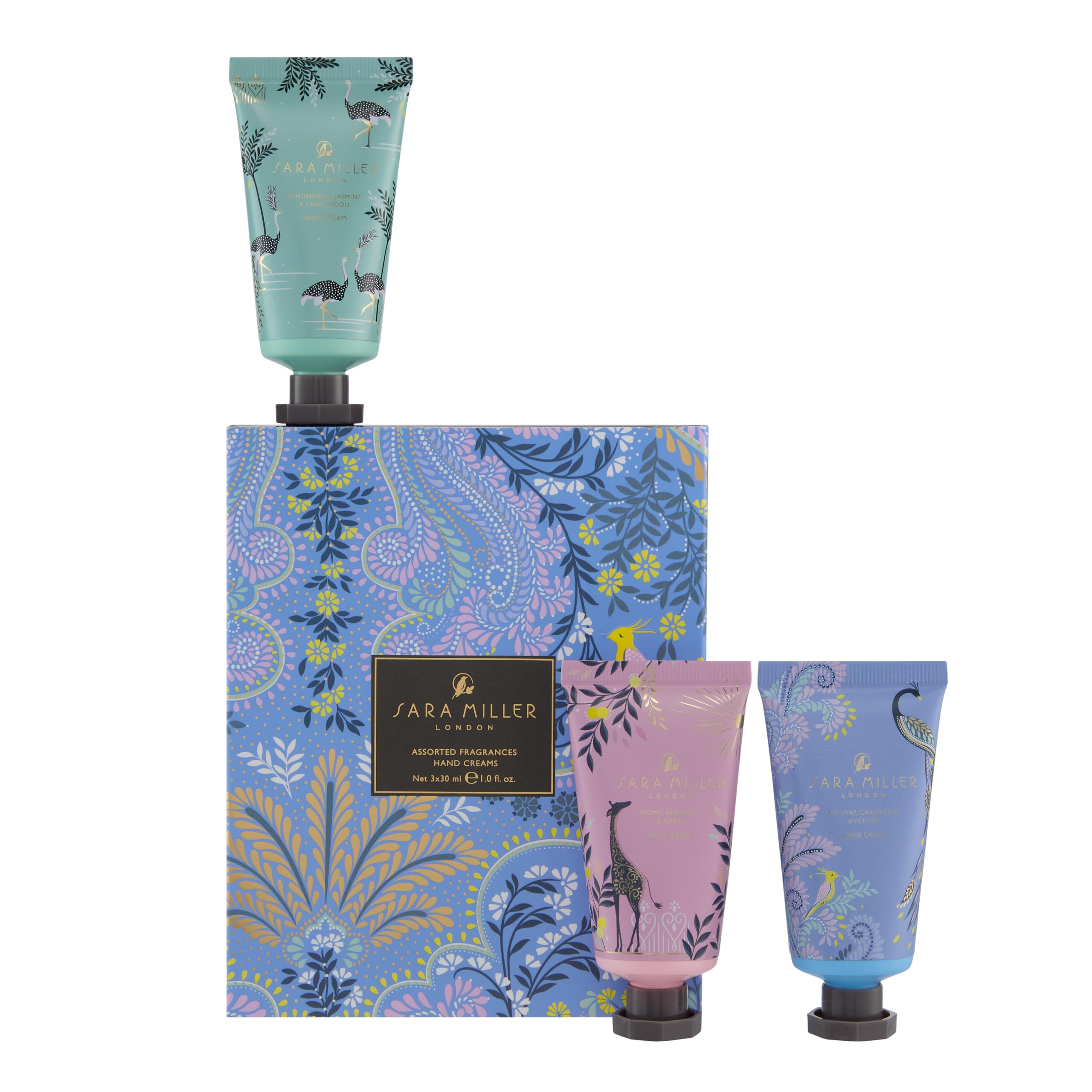 Sara Miller London Hand Cream Trio (3x 30ml) - Exotic Fragrances with Shea Butter 3
