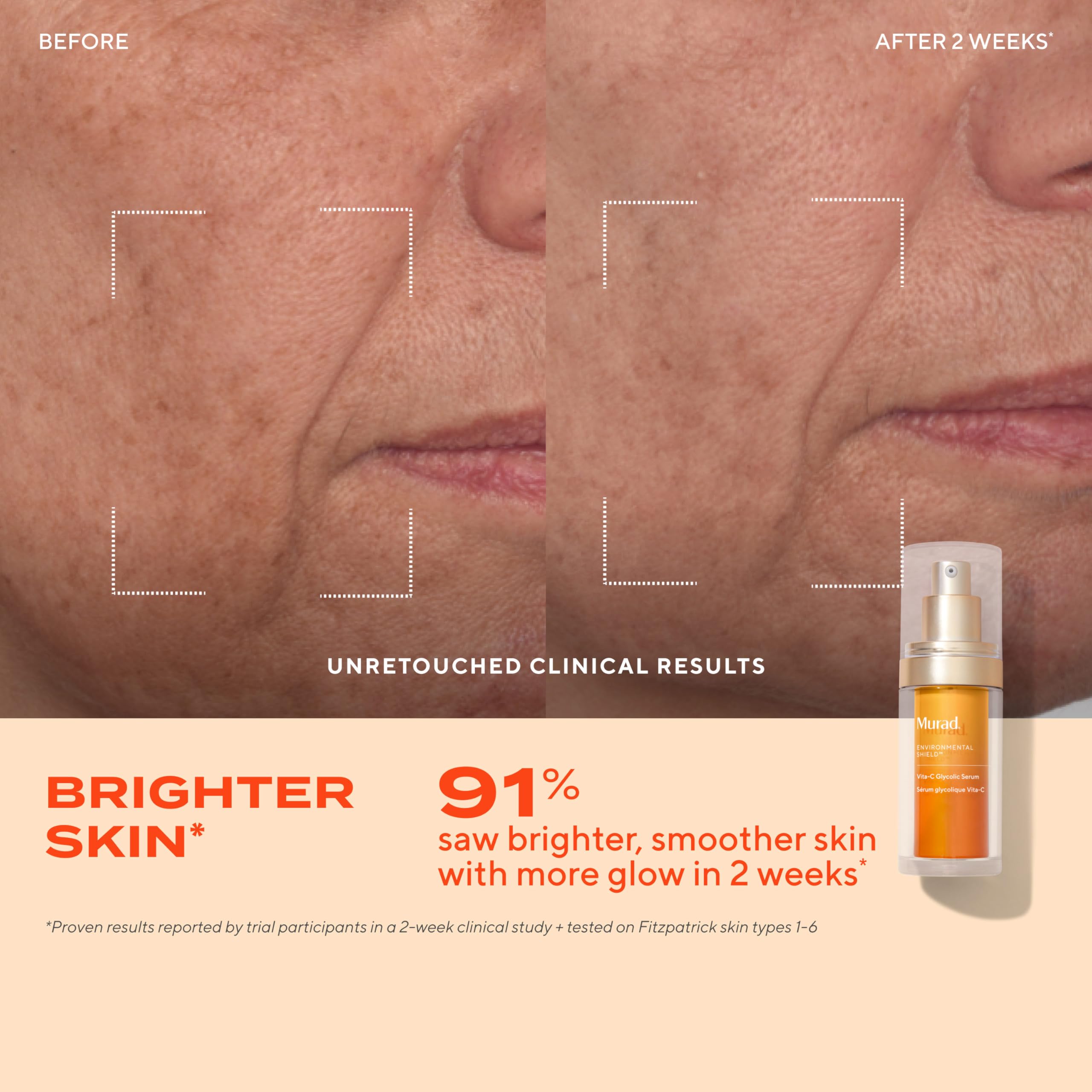 Murad Environmental Shield VITA-C Glycolic Brightening Serum for Skin Brightening 4