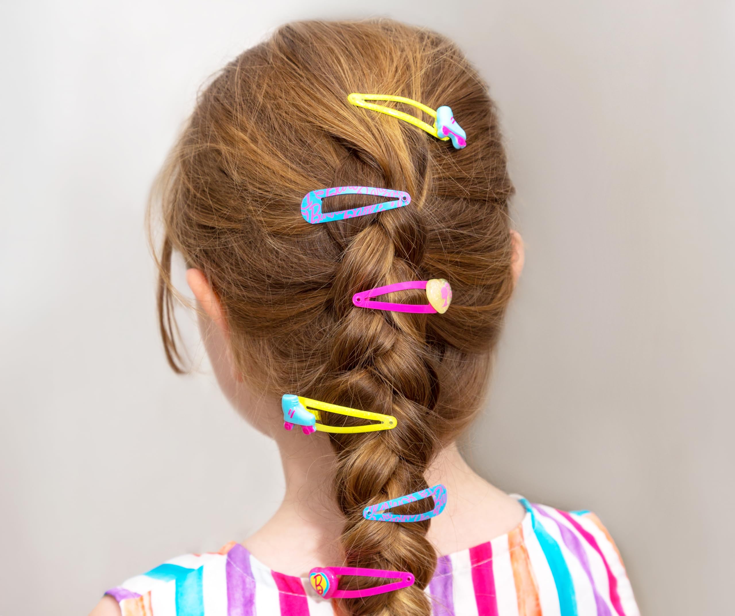 Barbie Official 6-Piece Children's Hair Clips Set - Vibrant & Gentle Slides 4