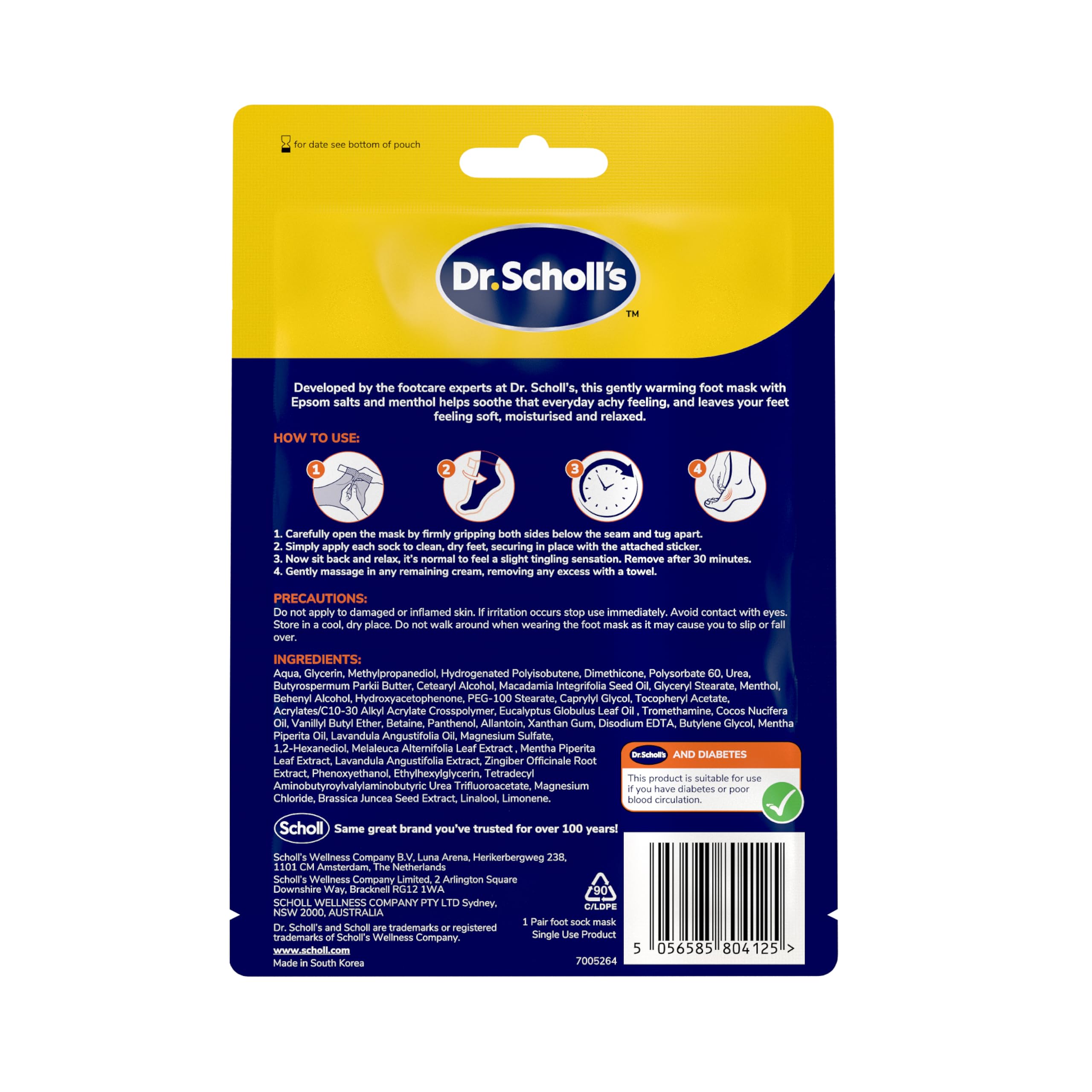 Dr. Scholl's Soothing and Revitalising Foot Mask with Lavender & Menthol 8