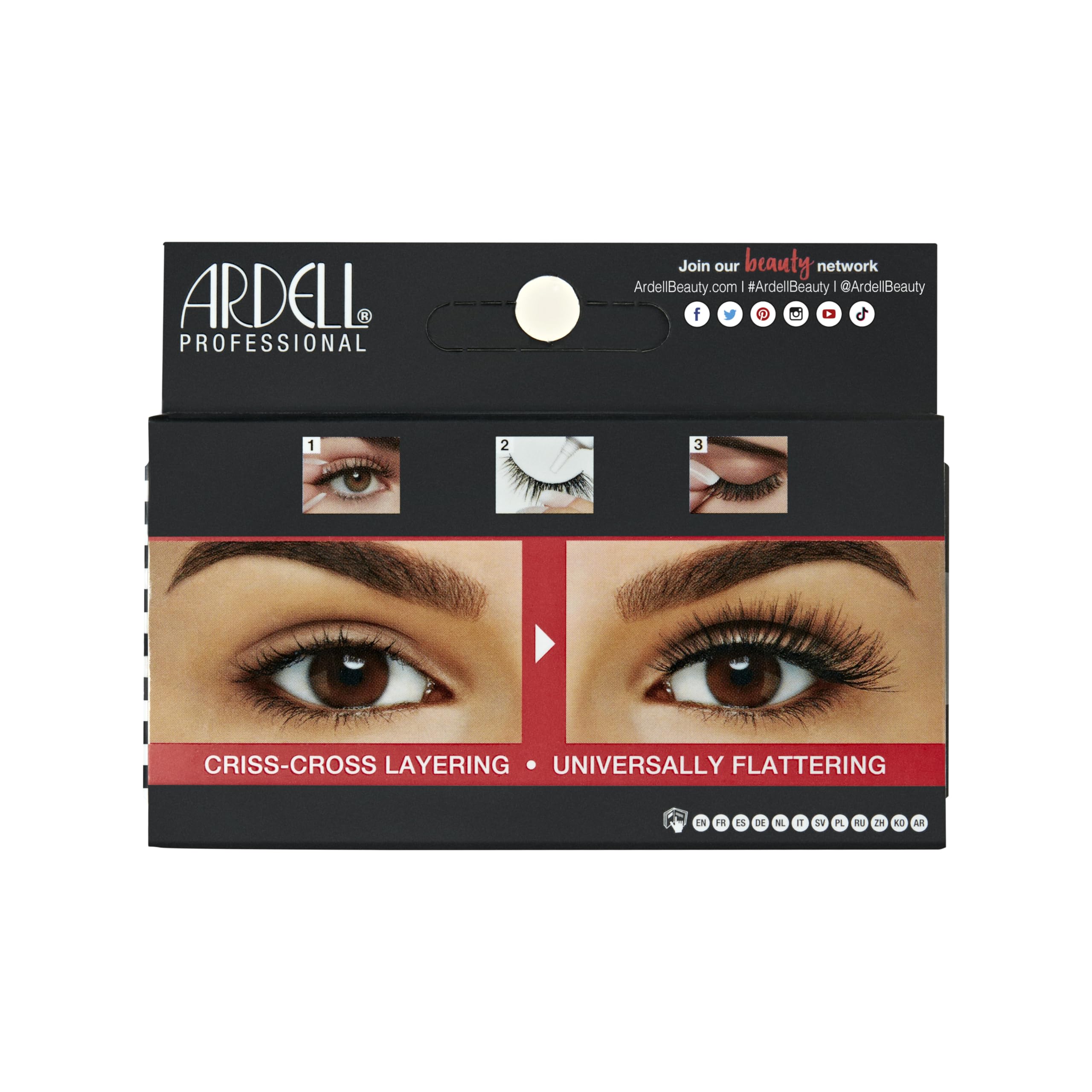 Ardell Double Wispies 113 False Eyelashes with Duo Adhesive, Medium Volume
