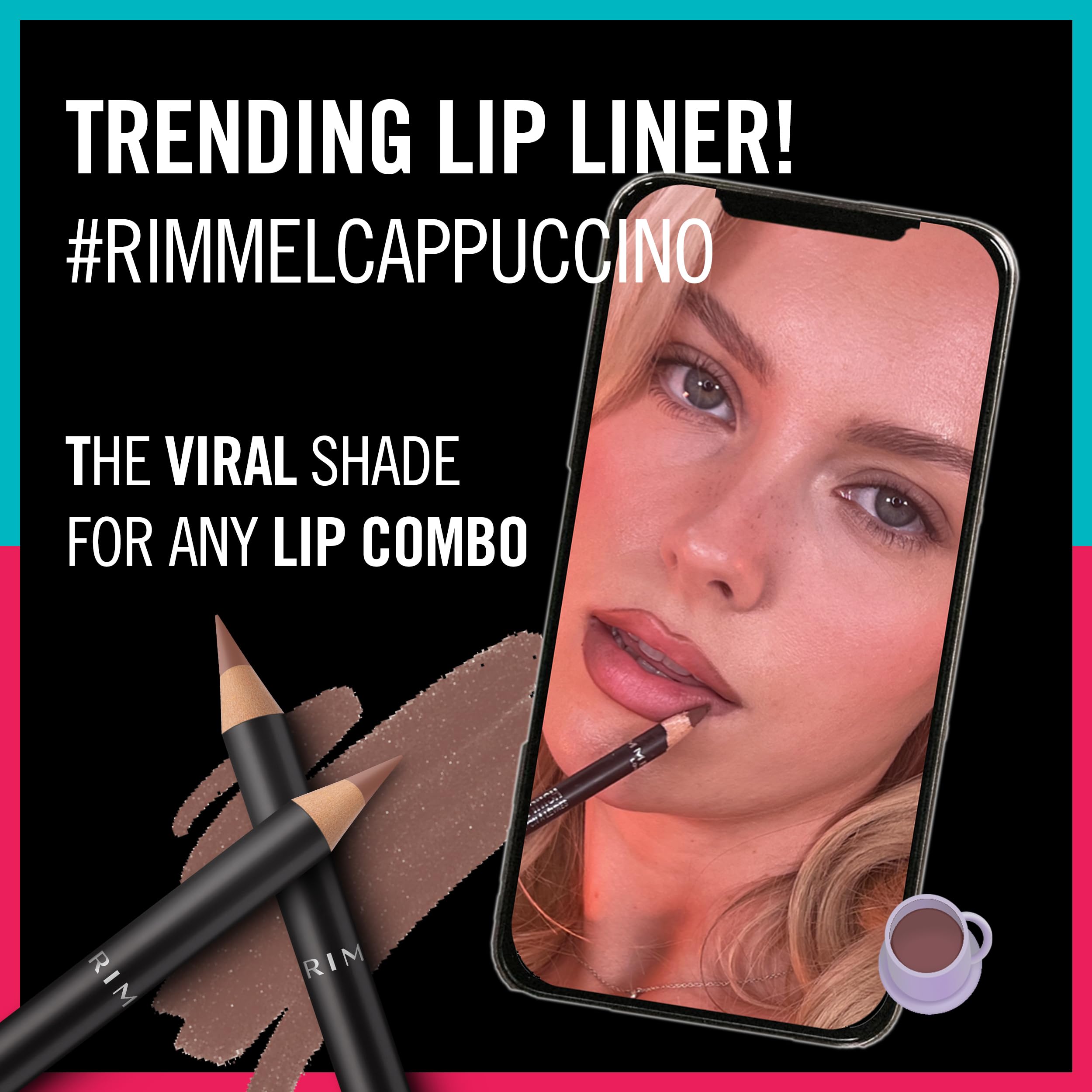 Rimmel Lasting Finish 8HR Lip Liner in Pink Candy - Long-Wearing Creamy Colour for Defined Lips 7