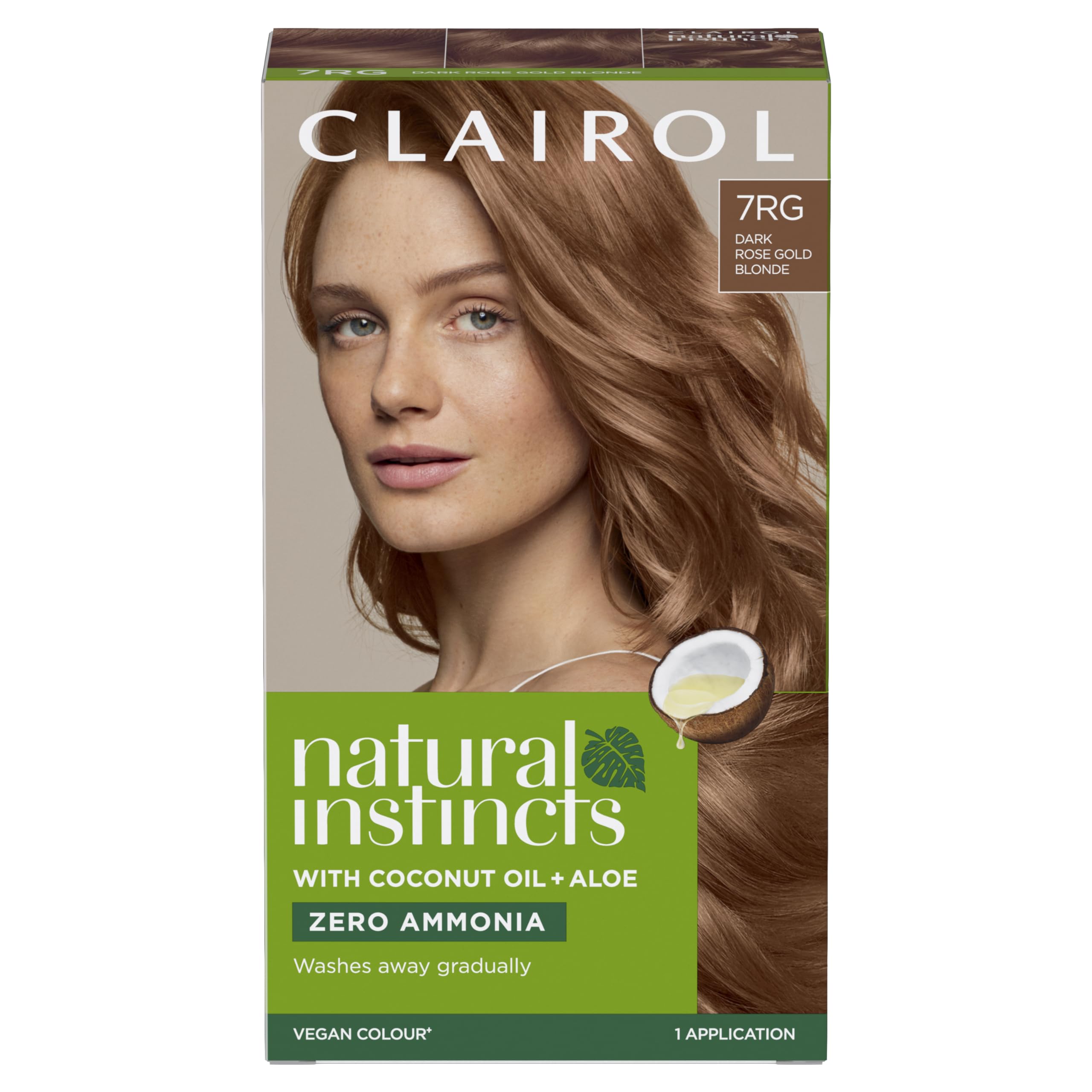Clairol Natural Instincts Semi-Permanent Hair Dye 7RG Dark Rose Gold Blonde No Ammonia