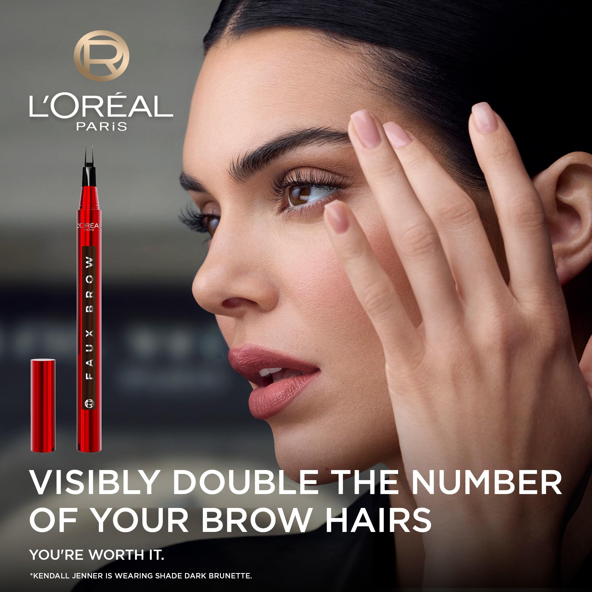 L'Oréal Paris Infallible Faux Brow Tint Pen - Double Brush Tip for Hair-Like Strokes