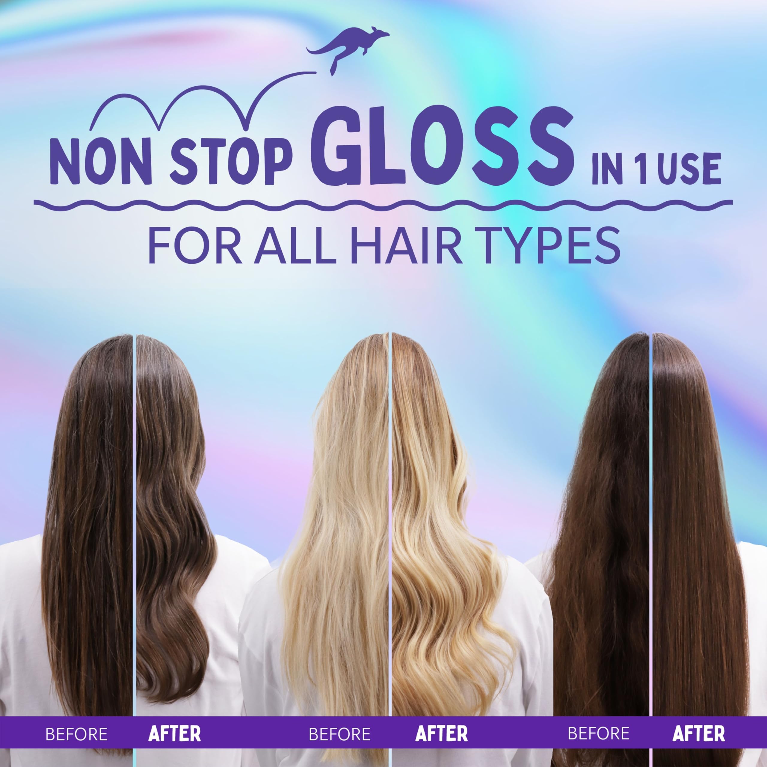 Aussie Oh My Gloss Hydrating Giftset: Shampoo, Conditioner & Leave-in Serum for Moisture & Shine 3
