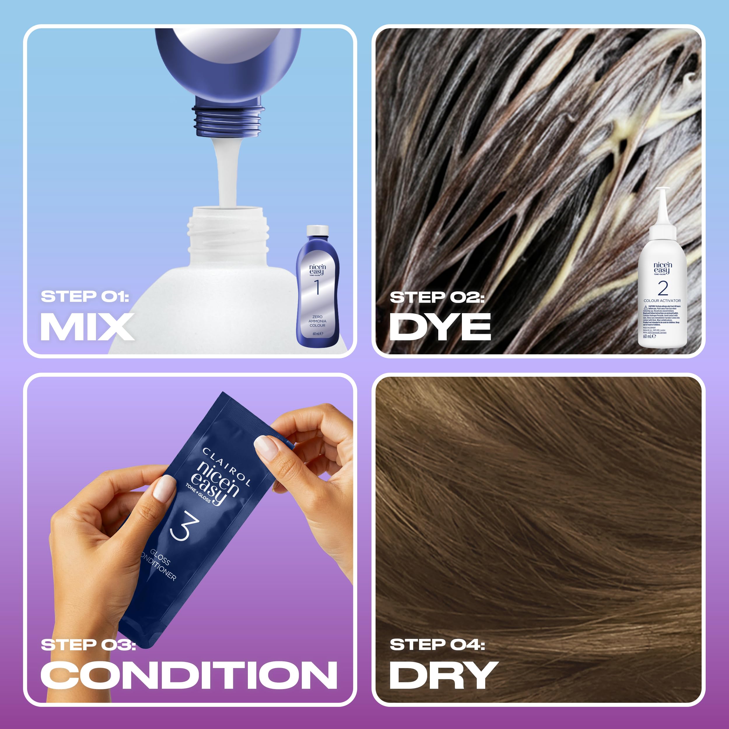 Clairol Nice'n Easy Tone+Gloss Semi Permanent Hair Dye - 700/91 Dark Blonde 5