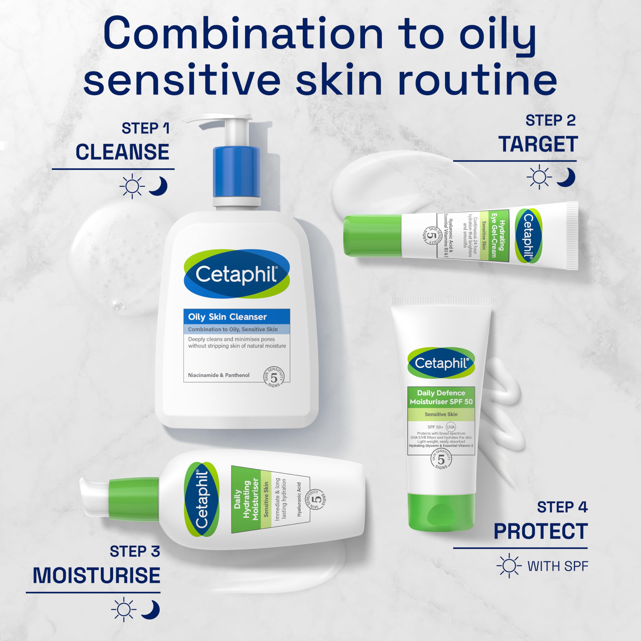 Cetaphil Oily Skin Cleanser, 236ml Face Wash for Combination to Oily Sensitive Skin 6