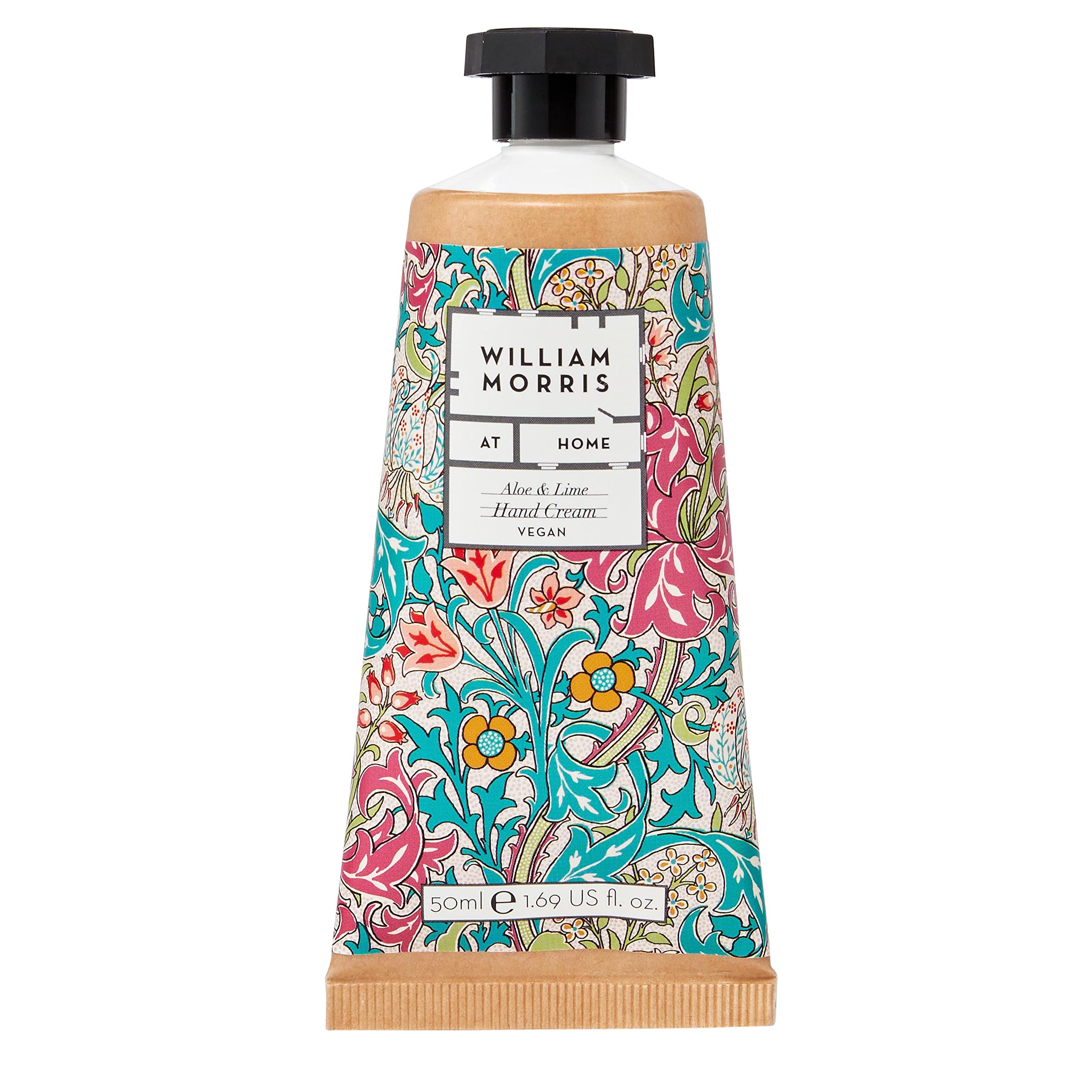 William Morris At Home Aloe & Lime Golden Lily Light Hand Cream 50ml - Vegan & Cruelty Free