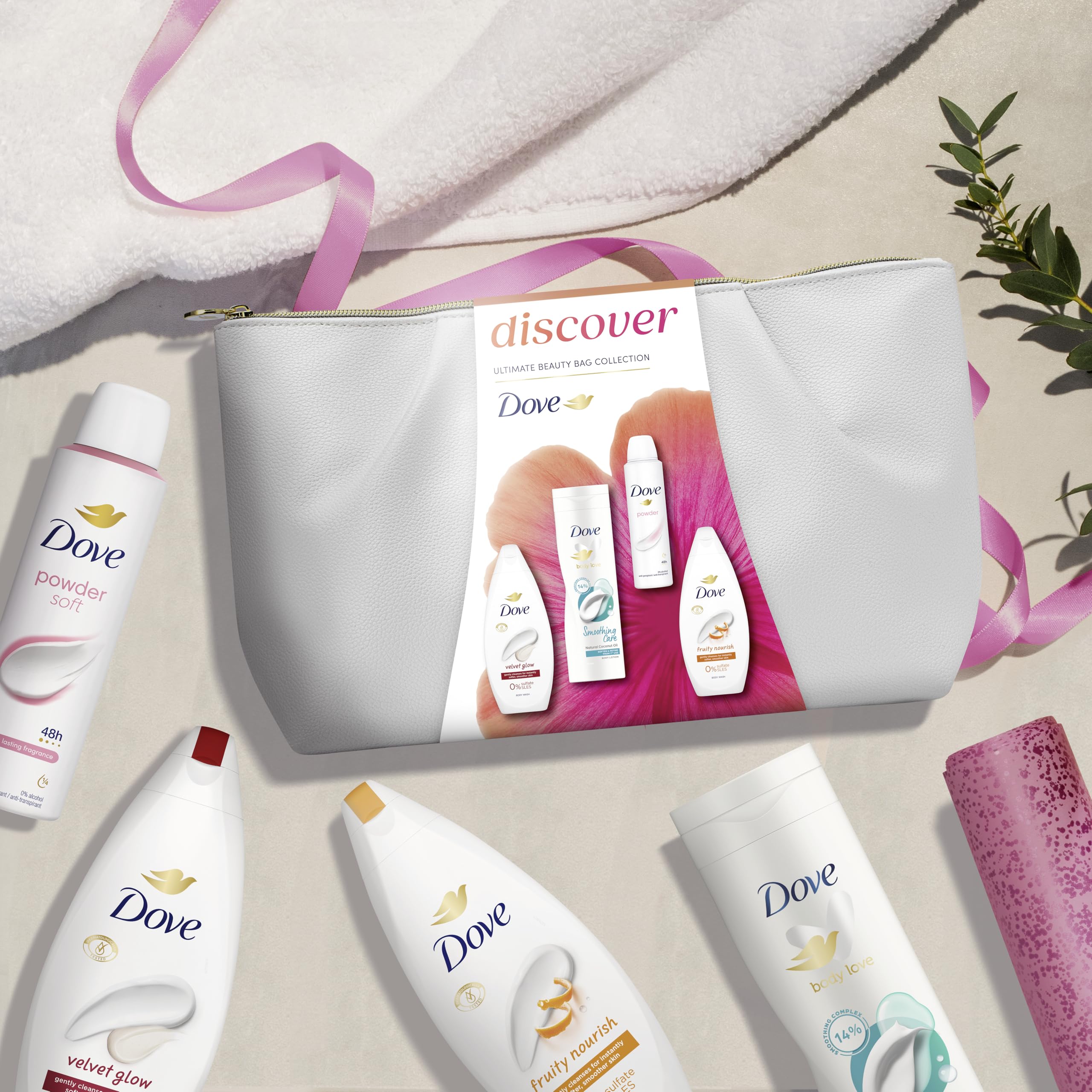 Dove Ultimate Beauty Bag Collection Gift Set with Body Washes and Deodorant 6