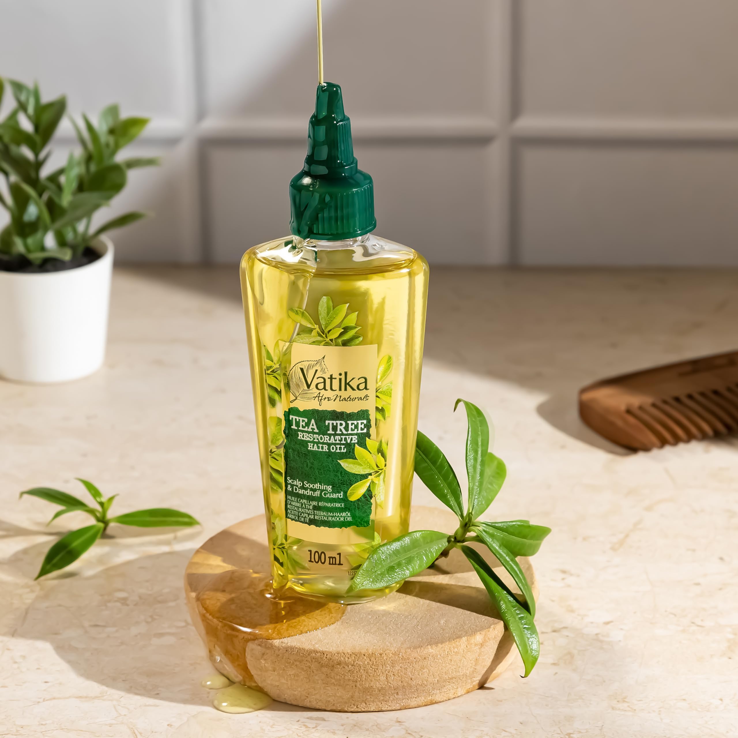 Vatika Afro Naturals Tea Tree Hair Oil 100 ml | Restorative Oil for Soothing Scalp & Dandruff Protection 6