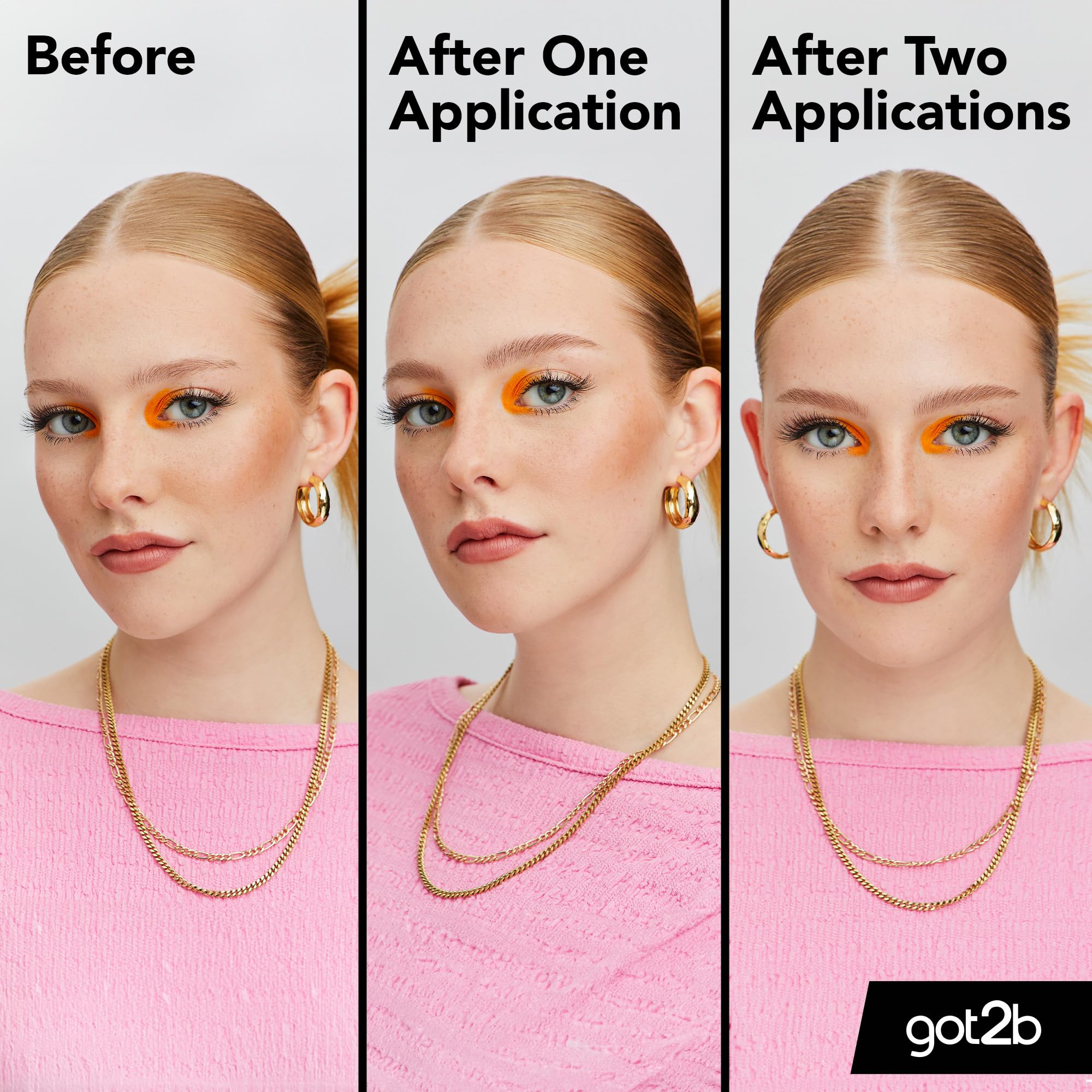 got2b Glued 4 Brows & Edges Tinted Gel 2 in 1, Buildable Colour, Dark Blonde to Brown, 16ml 4