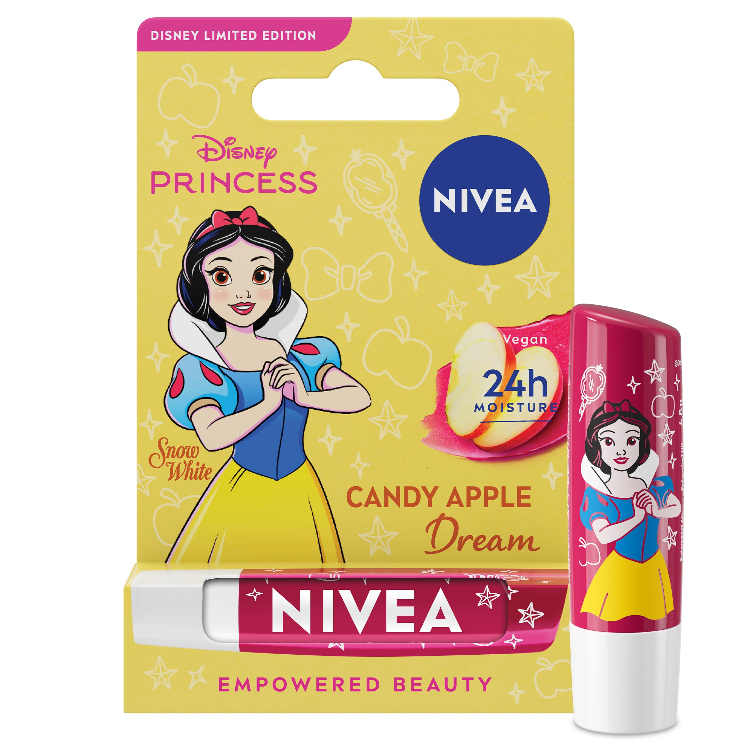 NIVEA Disney Princess Snow White Limited Edition Candy Apple Lip Balm (4.8g) with Shea Butter 1