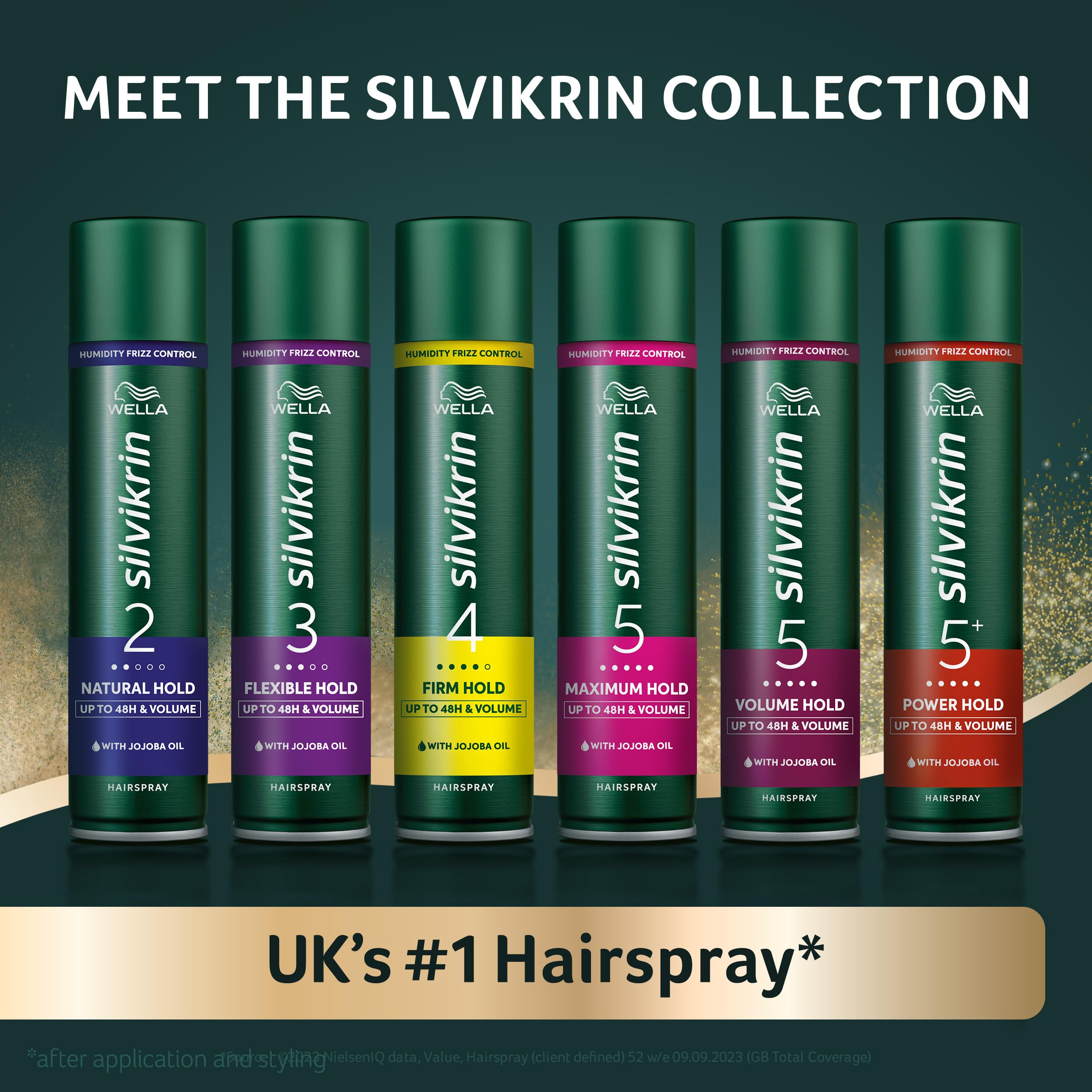 WELLA Silvikrin Firm Hold Hairspray Extra Value 500ml with Jojoba Oil 6